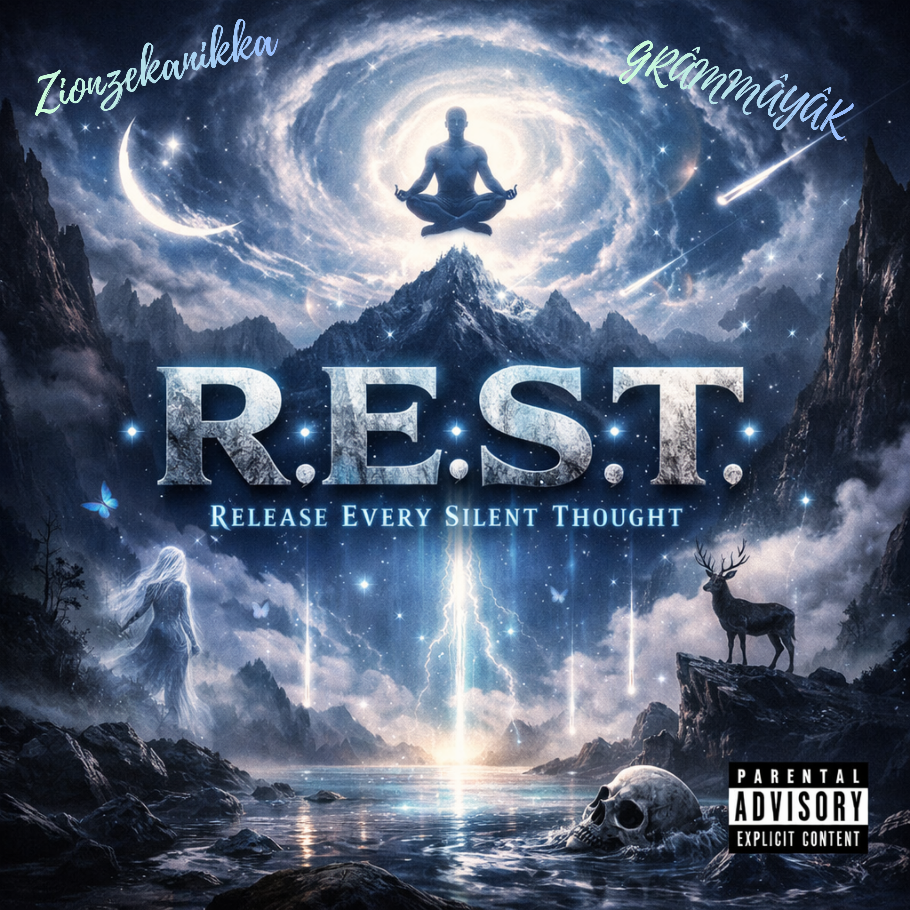 R.E.S.T (Release Every Silent Thought) artwork