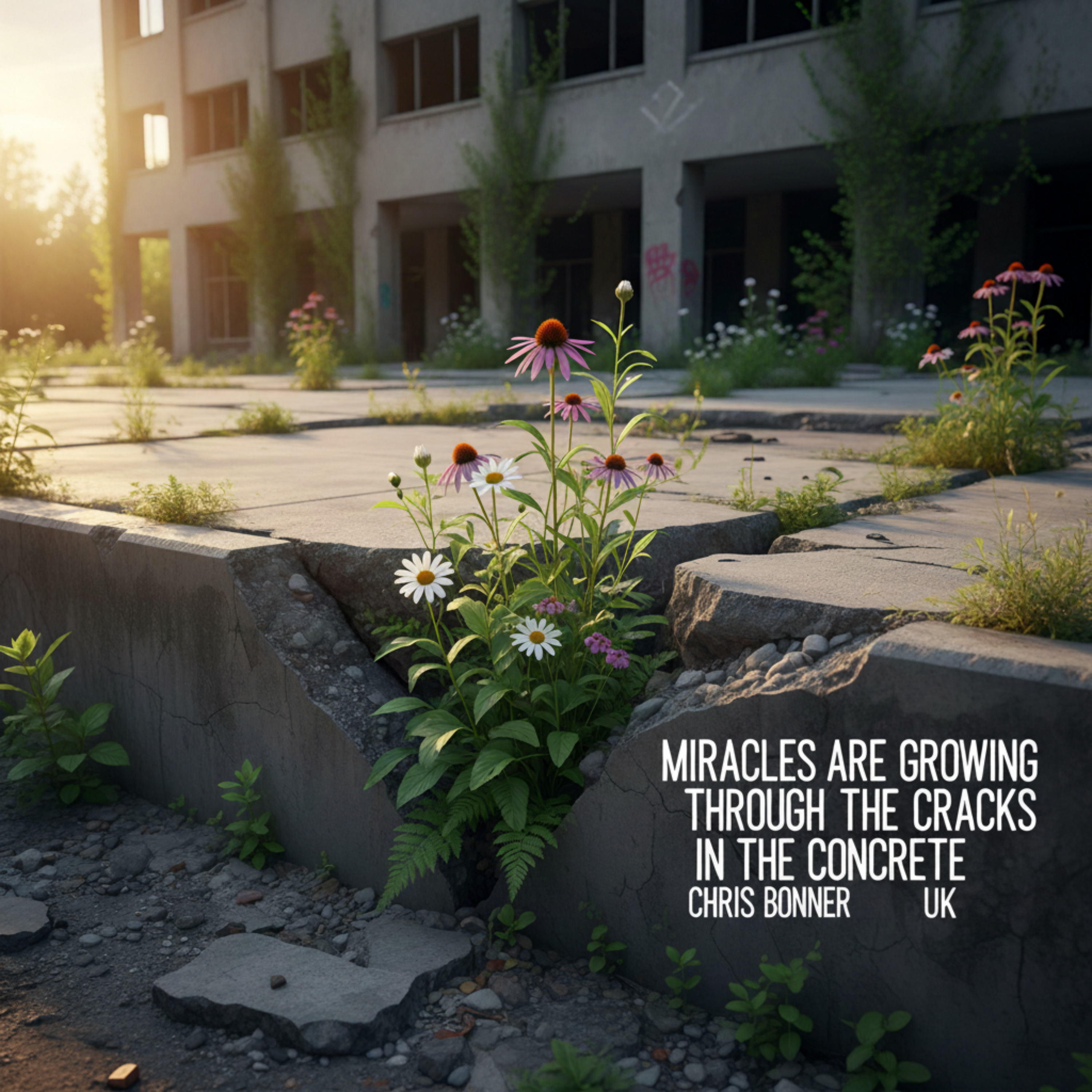 Miracles Are Growing Through the Cracks in the Concrete by Chris Bonner UK cover art