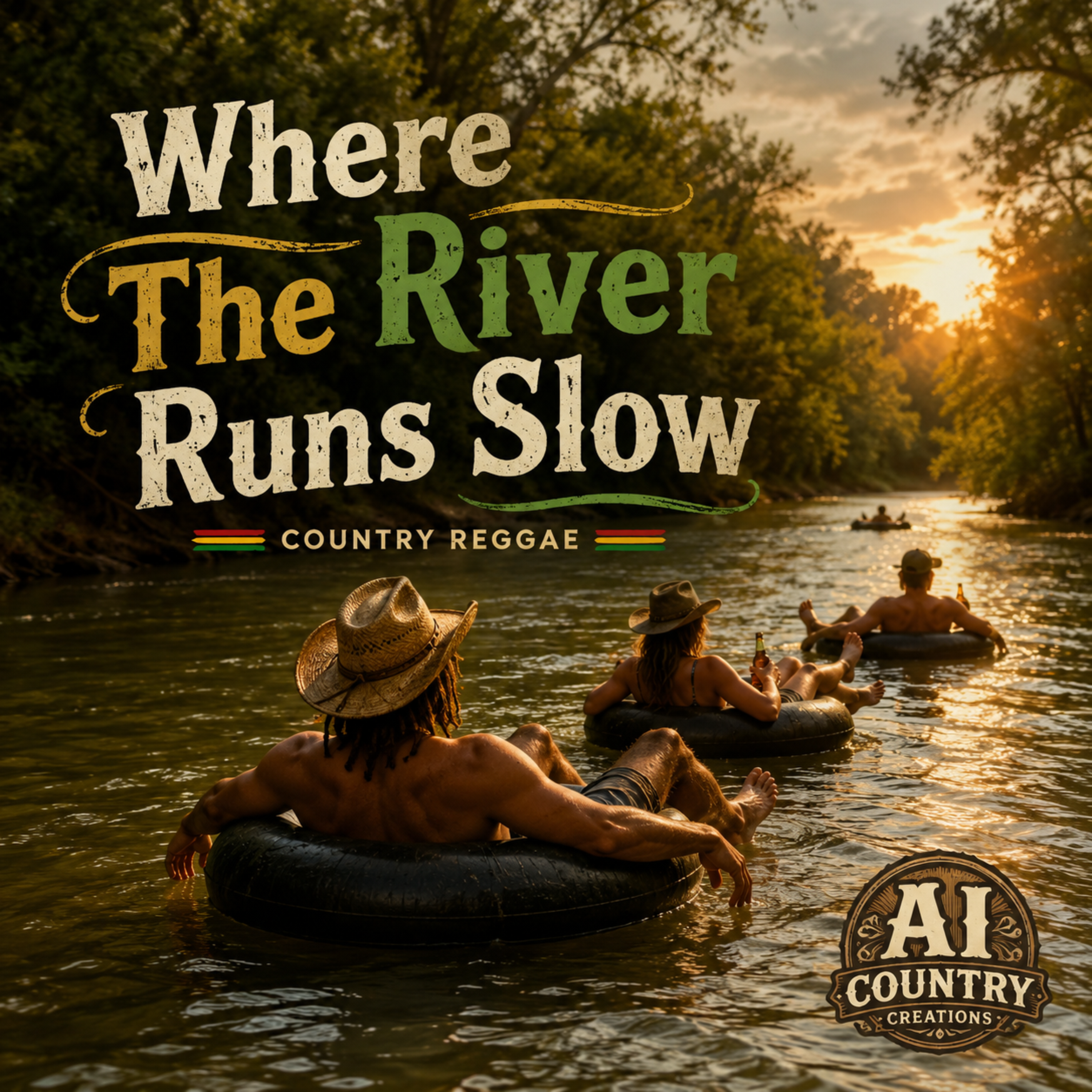 Where The River Runs Slow by AI Country Creations cover art