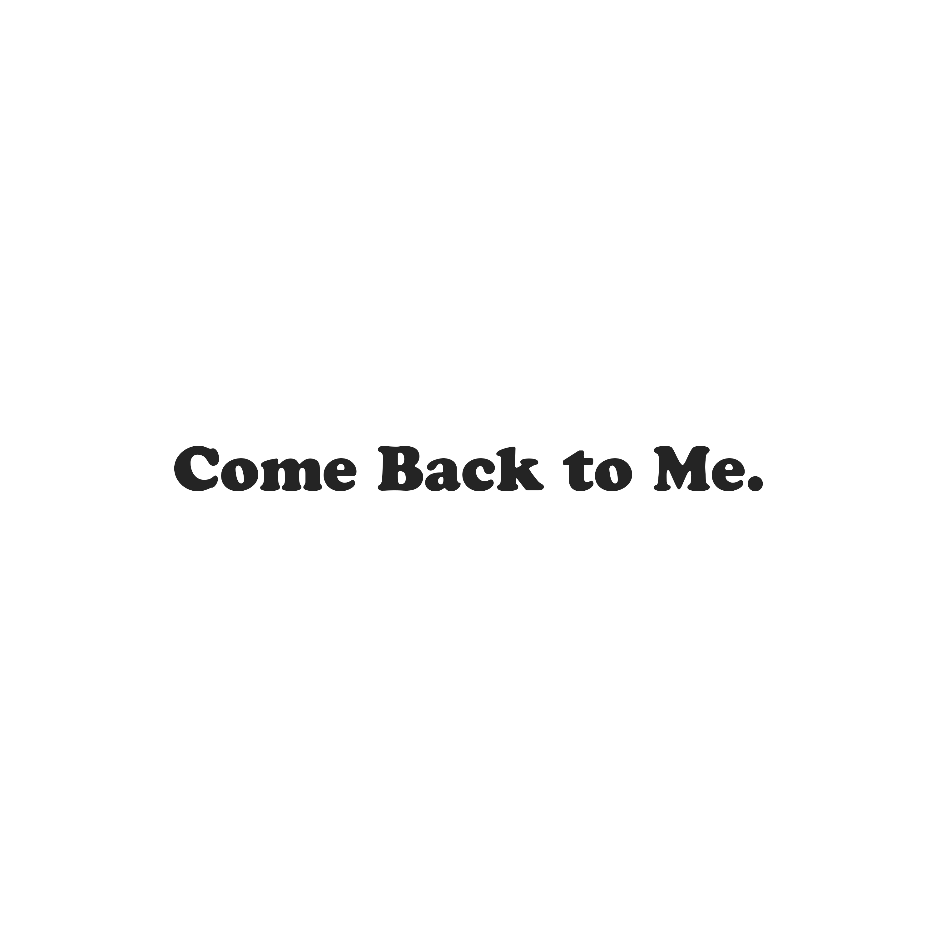 Come Back to Me artwork