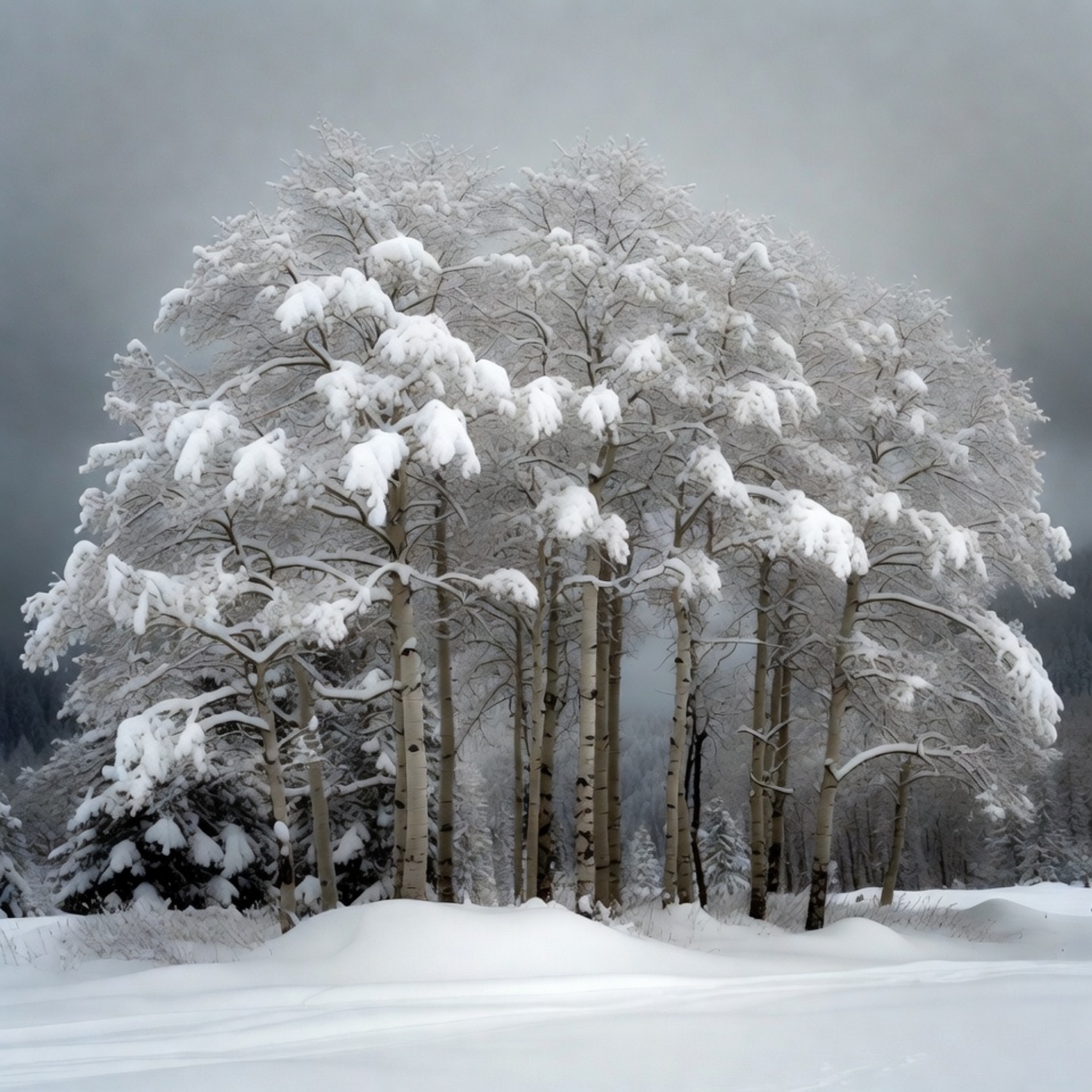 Aspen in the Wintertime artwork