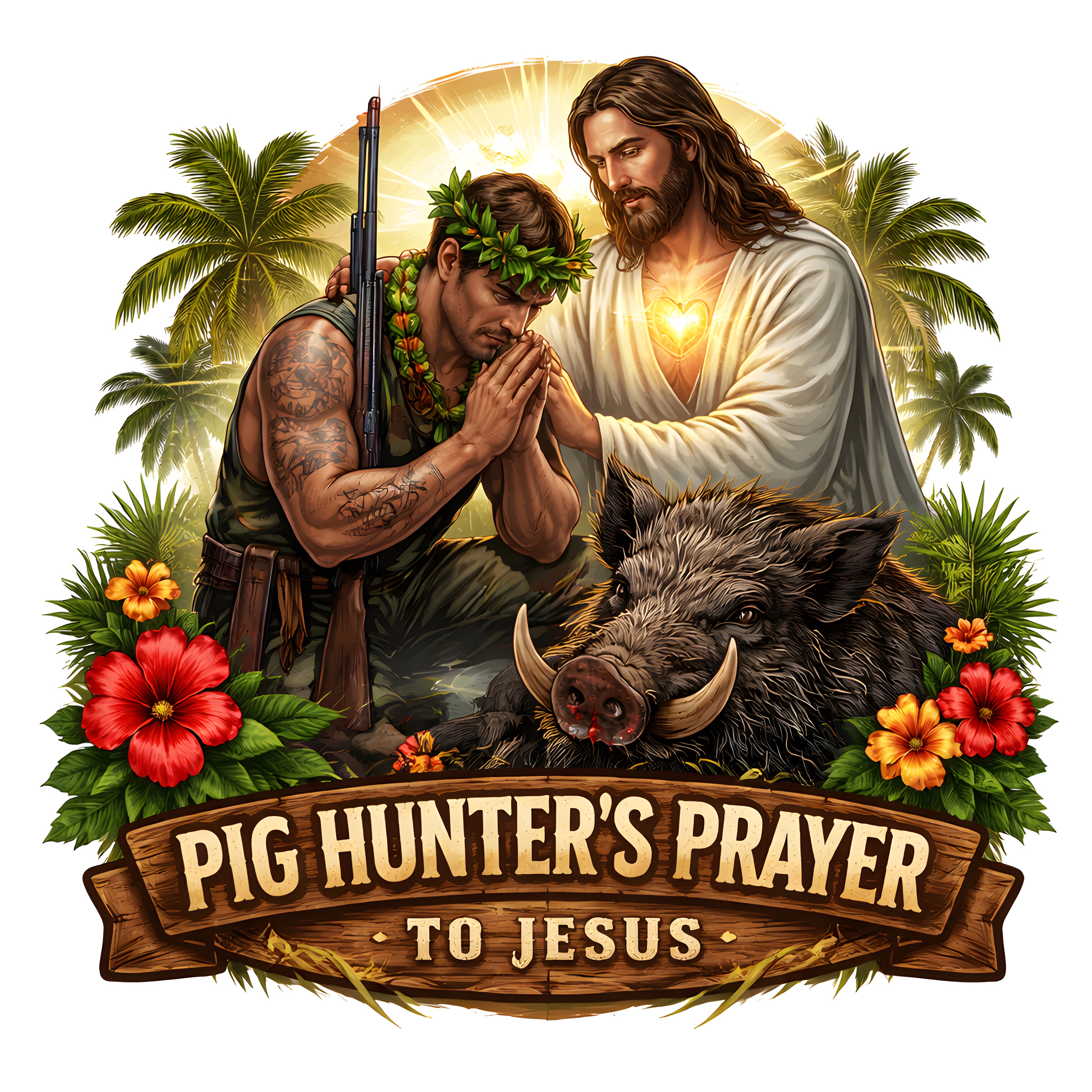 Pig Hunter Prayer To Jesus artwork