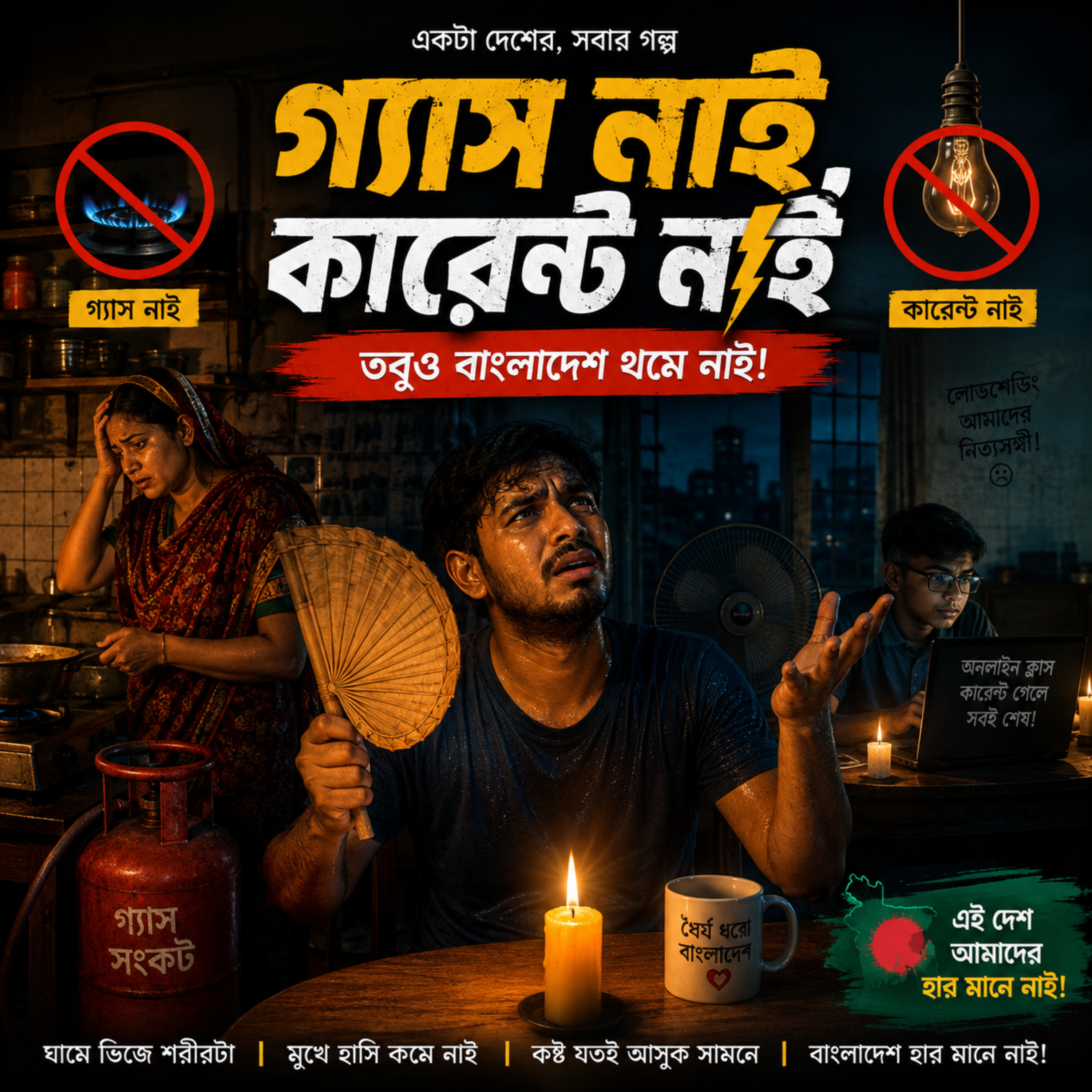 গ্যাস নাই, কারেন্ট নাই by Tanjid Bhuiyan cover art