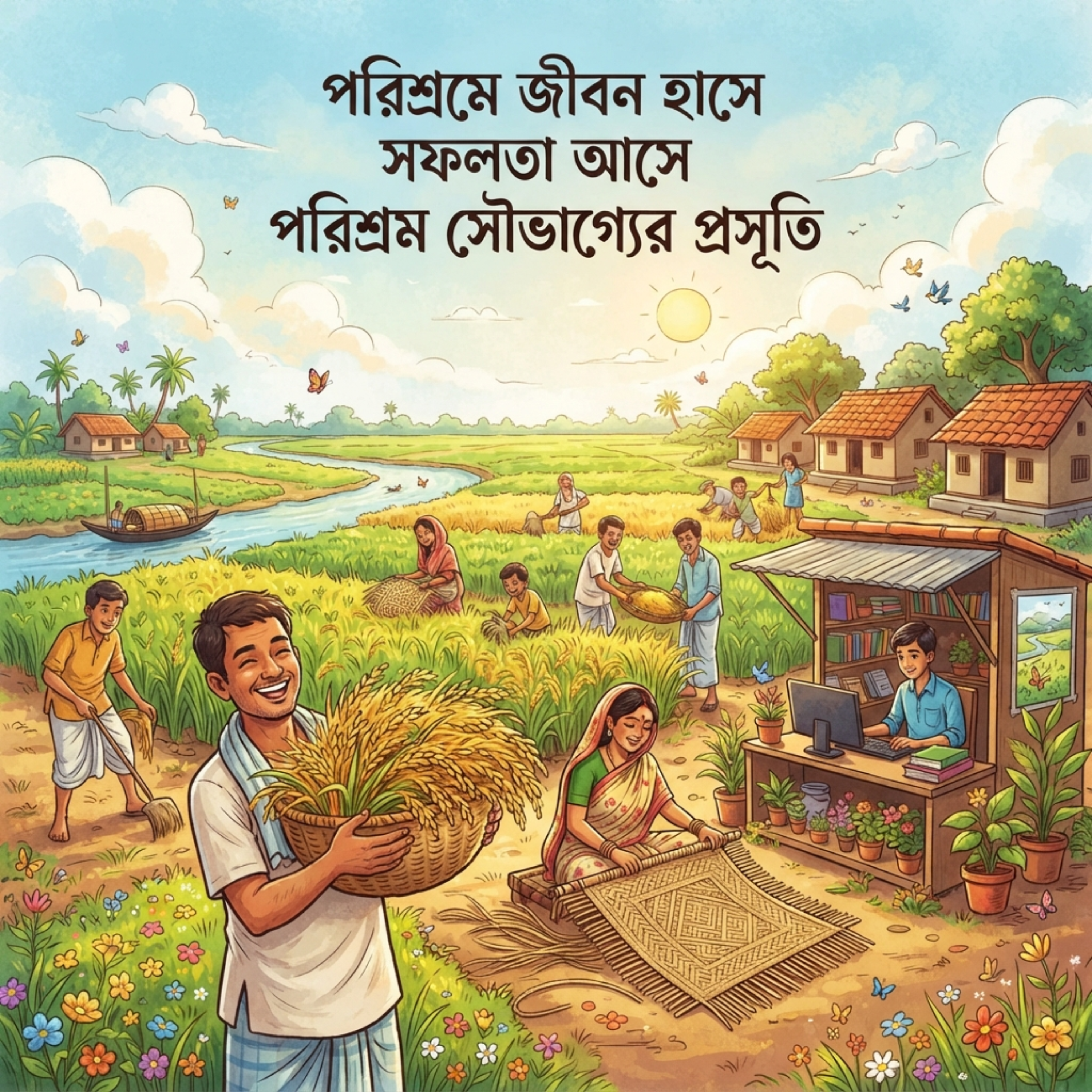 পরিশ্রমে জীবন হাসে সফলতা আসে পরিশ্রম সৌভাগ্যের প্রসূতি (Porisrome Jibon Hase Sofolota Ase Porishrom Souvagger Prosuti) by Mubin TusHar cover art