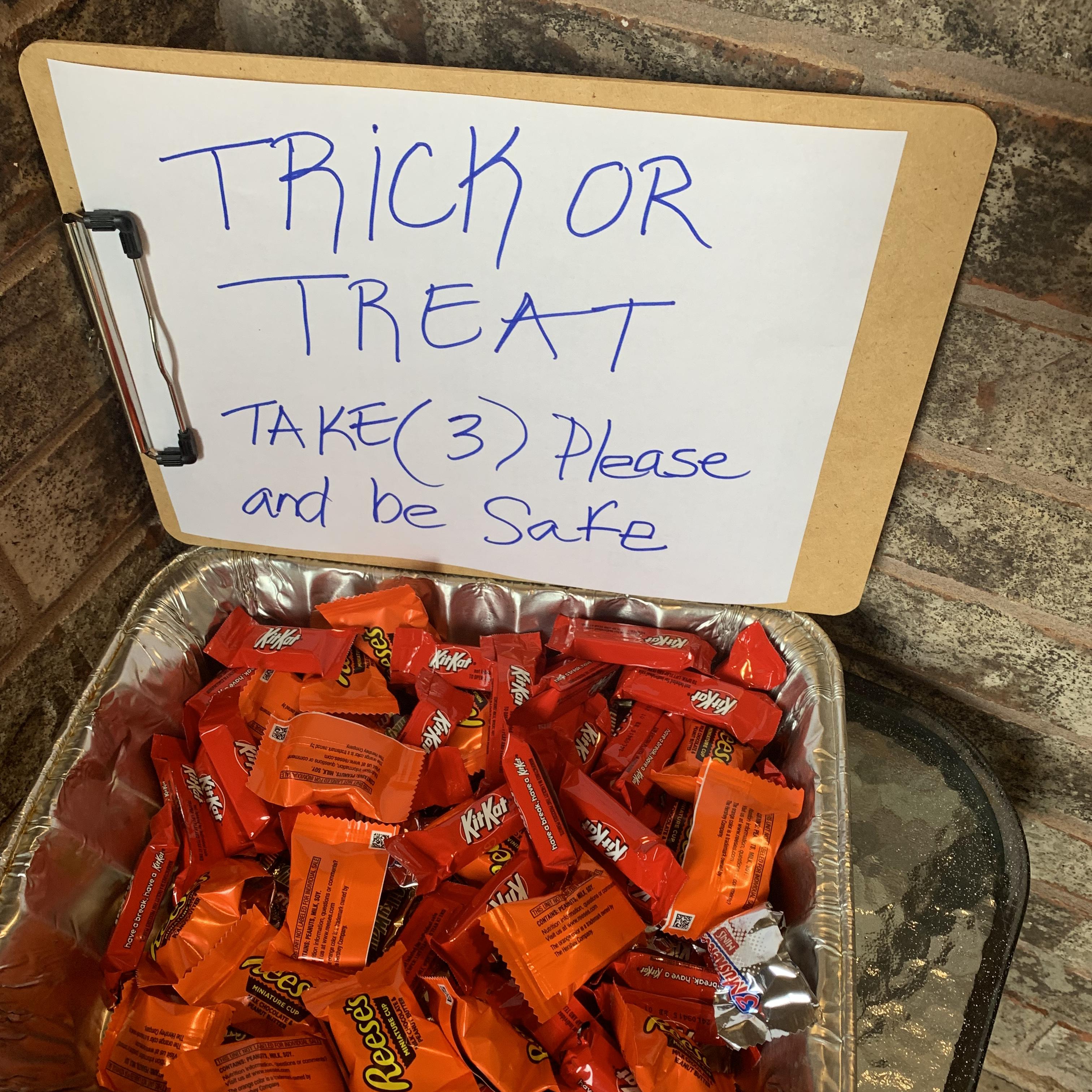 Trick-or-treat artwork