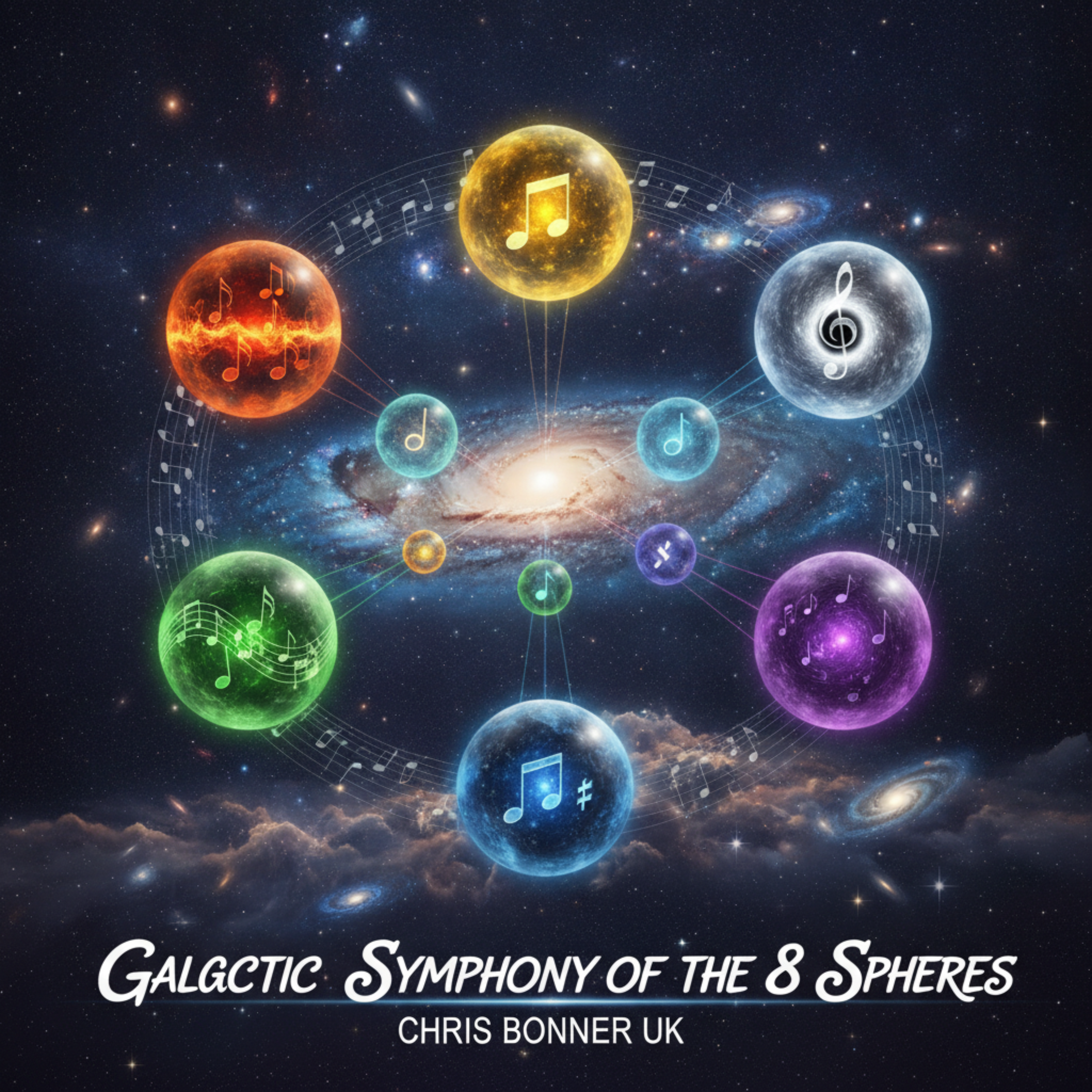 Galactic Symphony Of The 8 Spheres by Chris Bonner UK cover art