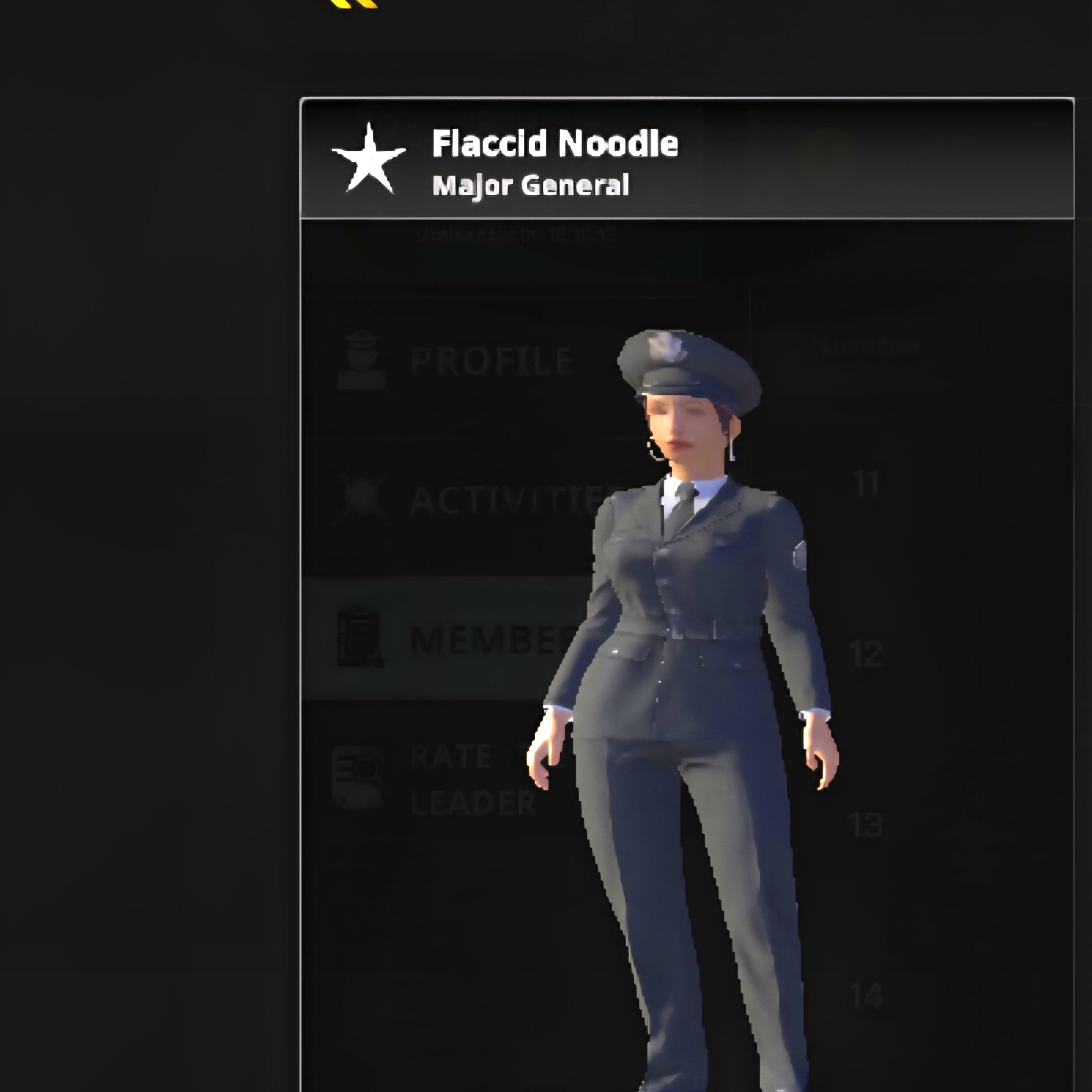 Maj. Gen Flaccid Noodle artwork