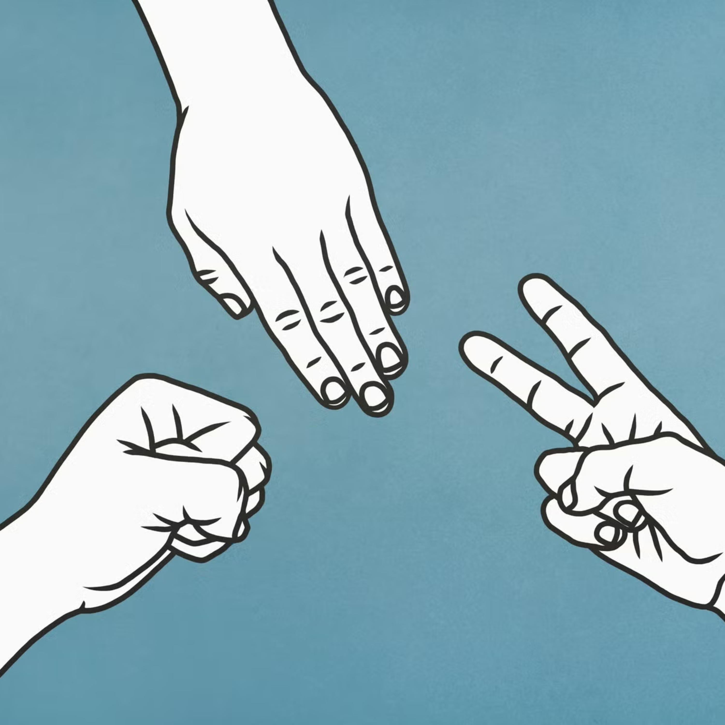 rock paper scissors artwork