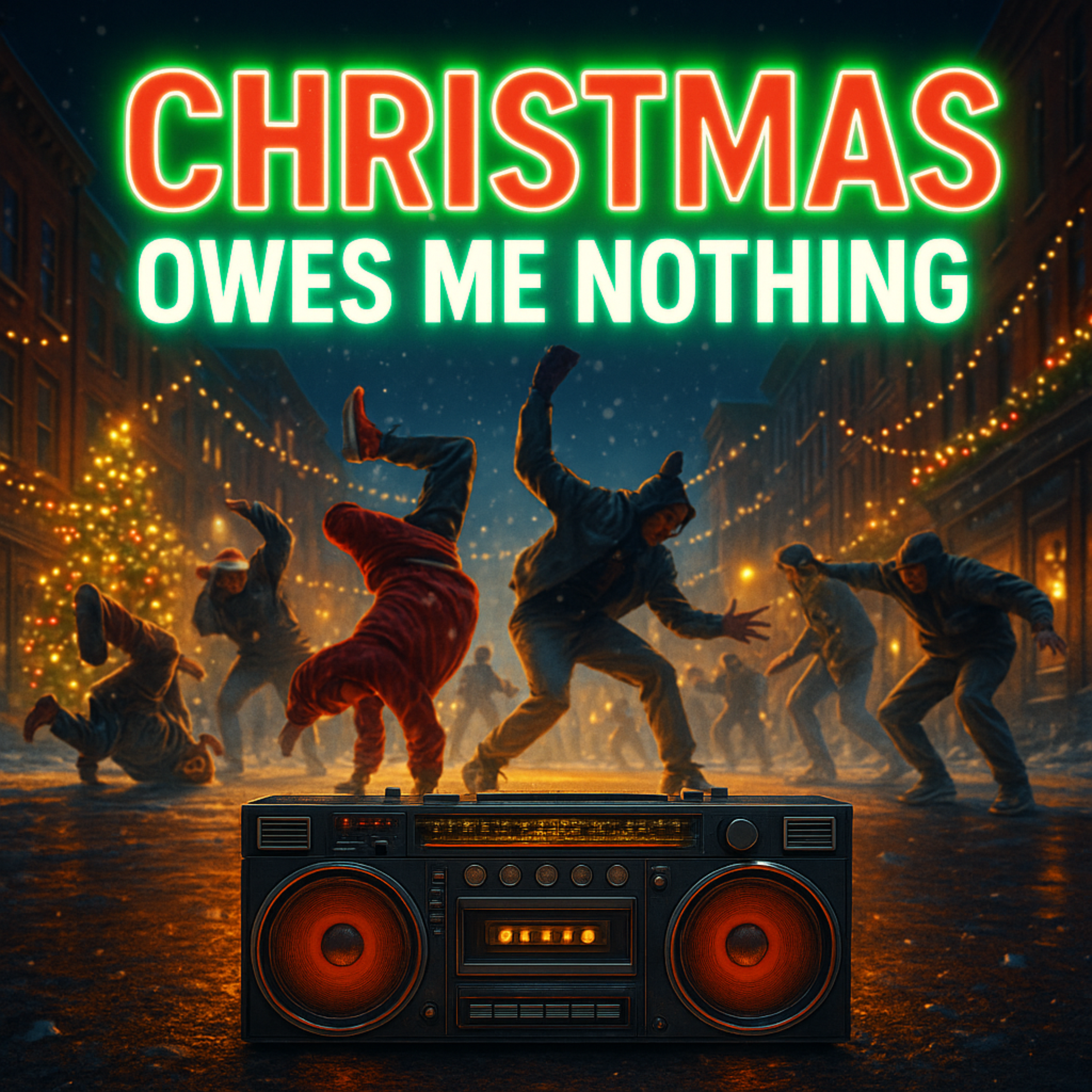 CHRISTMAS OWES ME NOTHING artwork
