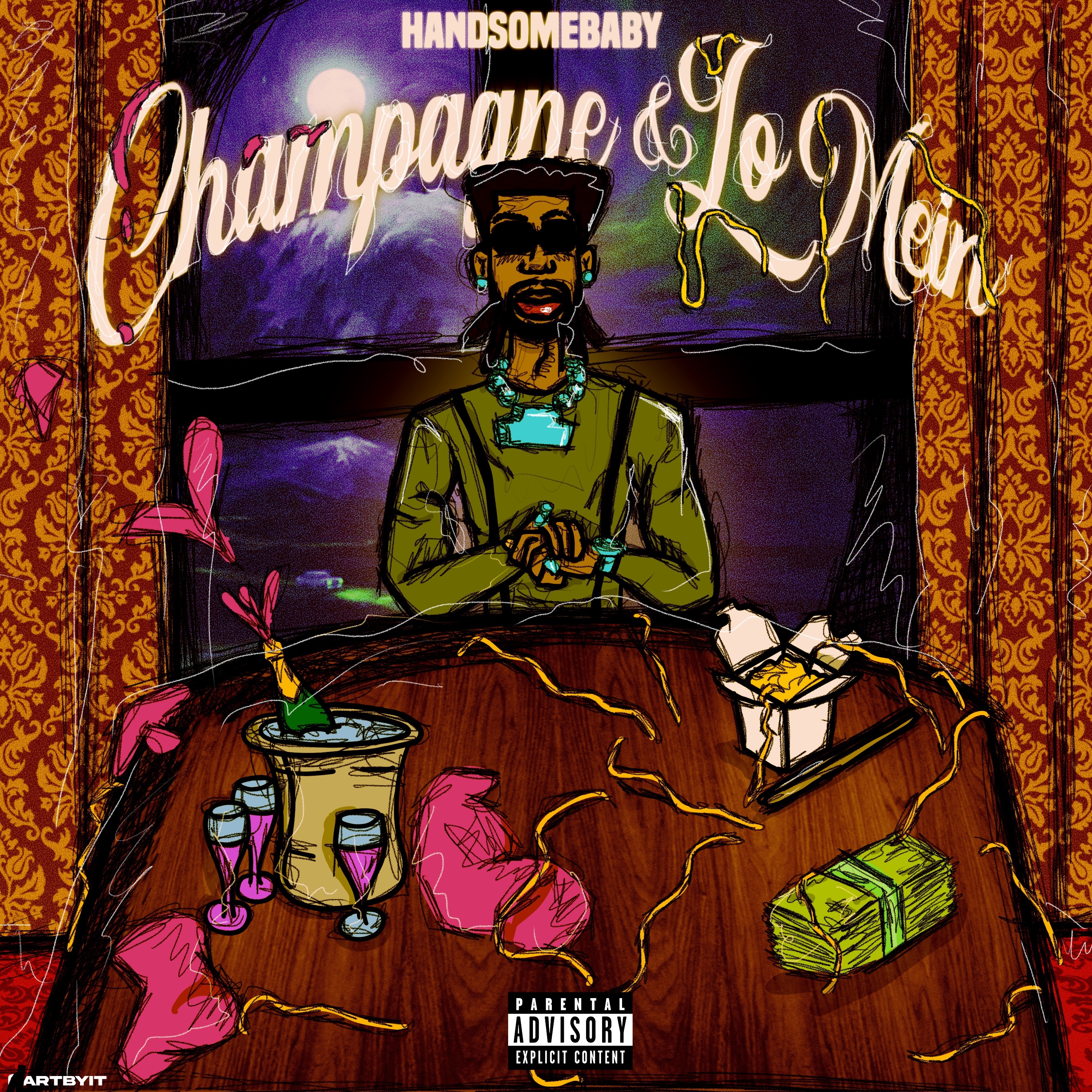 Champagne & Lo Mein artwork