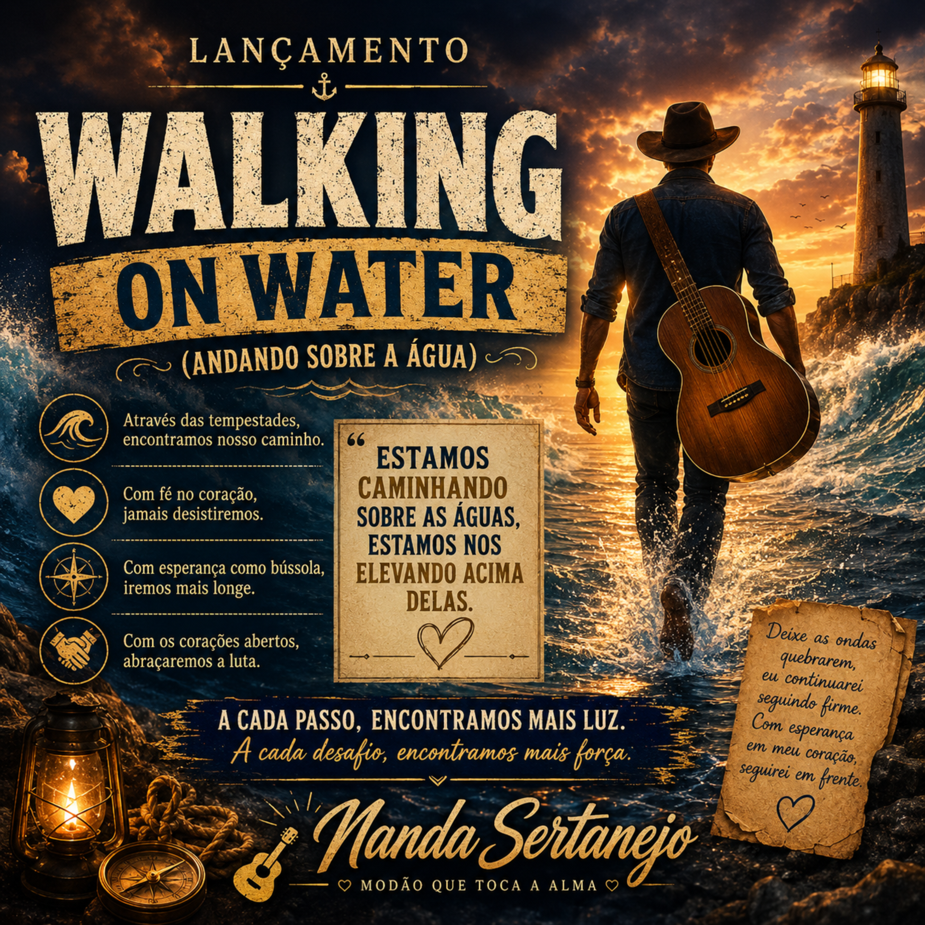 WALKING ON WATER (Andando sobre a água) by NandaSertanejo cover art
