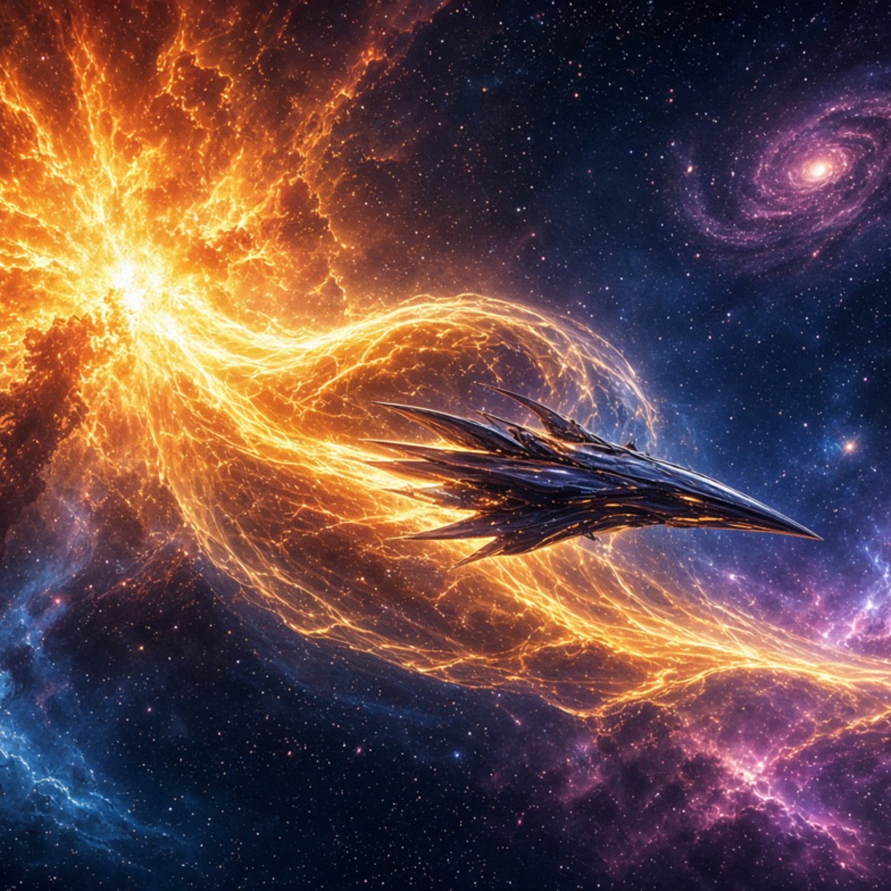 Flying on a supernova light wave by CosmicBeyond cover art