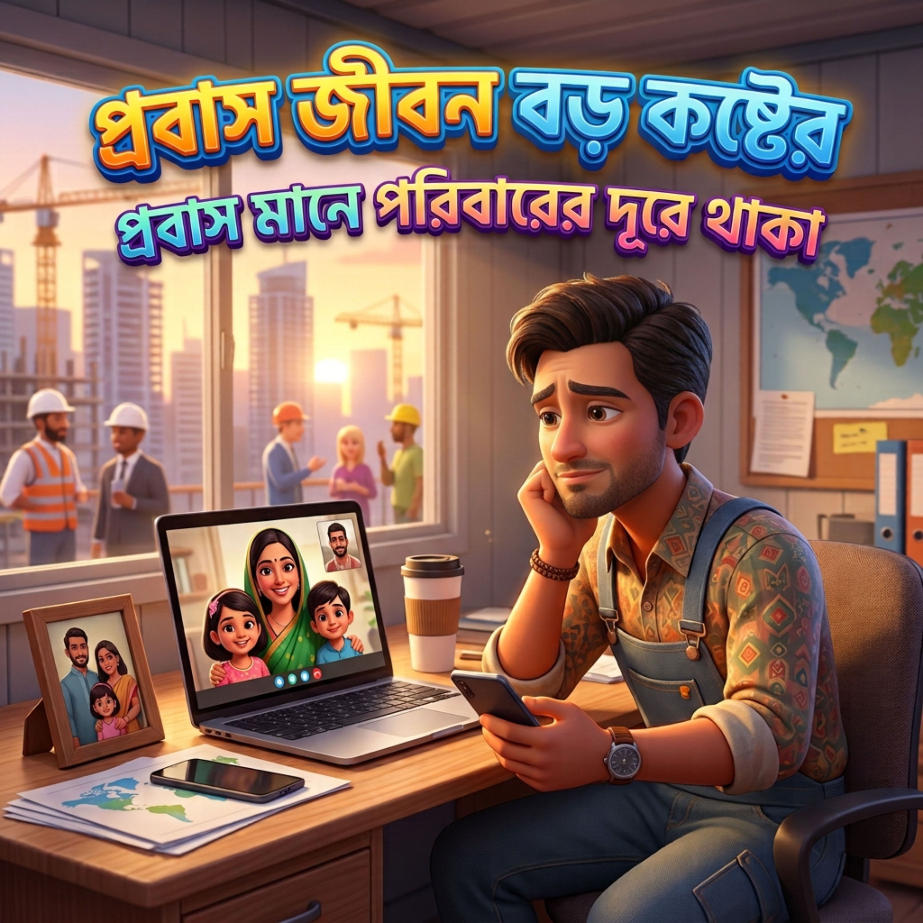 প্রবাস জীবন বড় কষ্টের প্রবাস মানে পরিবারের দূরে থাকা Probas Jibon Boro Koster Probas Mane Poribarer Dure Thaka by Mubin TusHar cover art