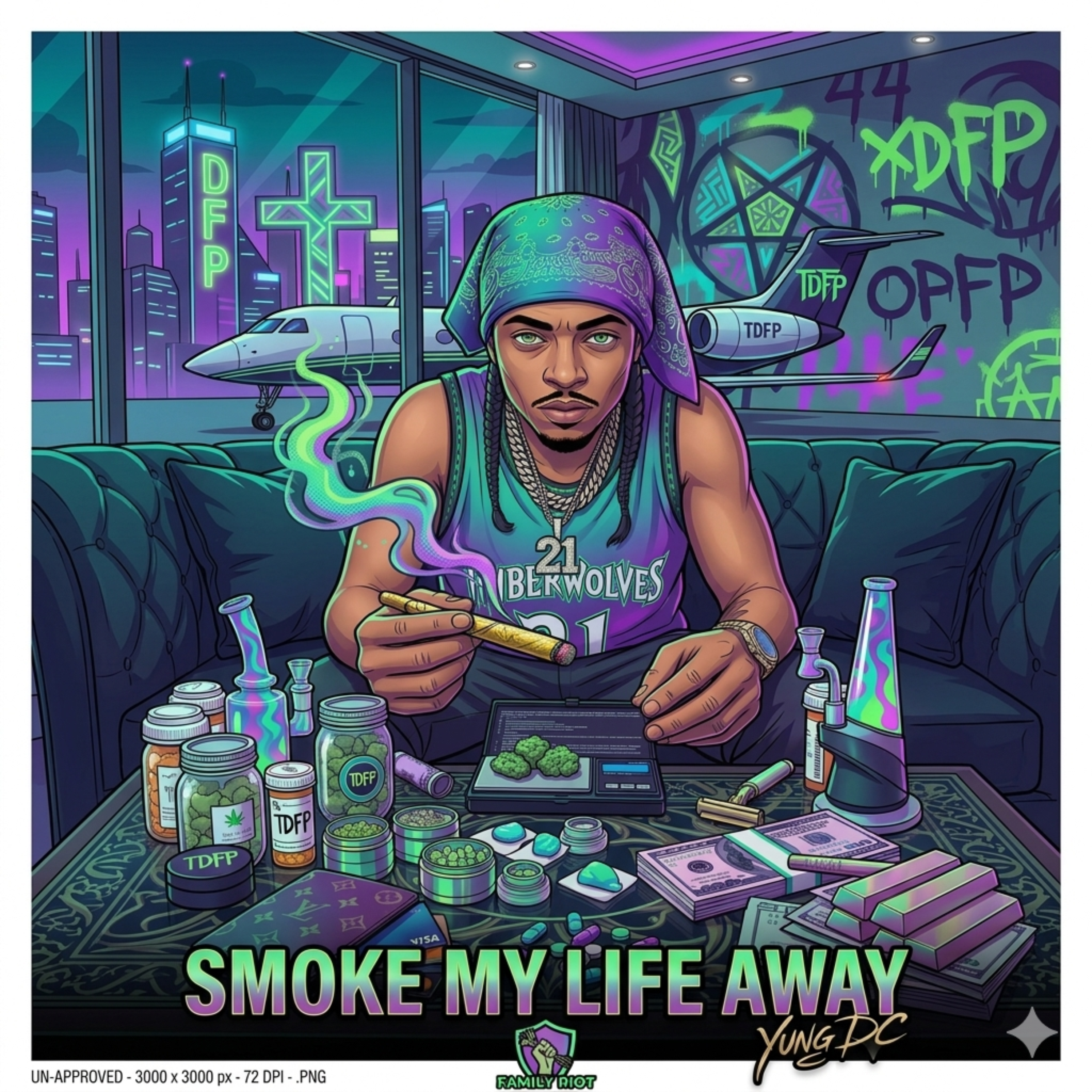Smoke My Life Away by Yung DC cover art