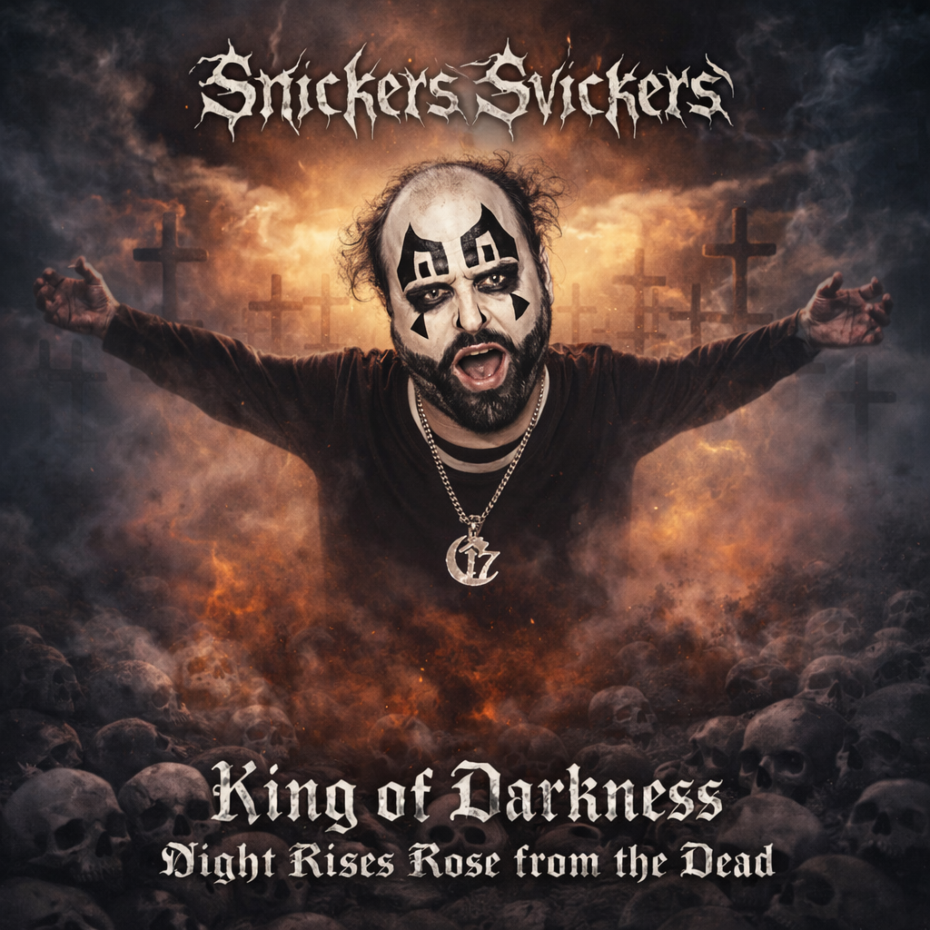 King Of Darkness Night Rises Rose From The Dead artwork