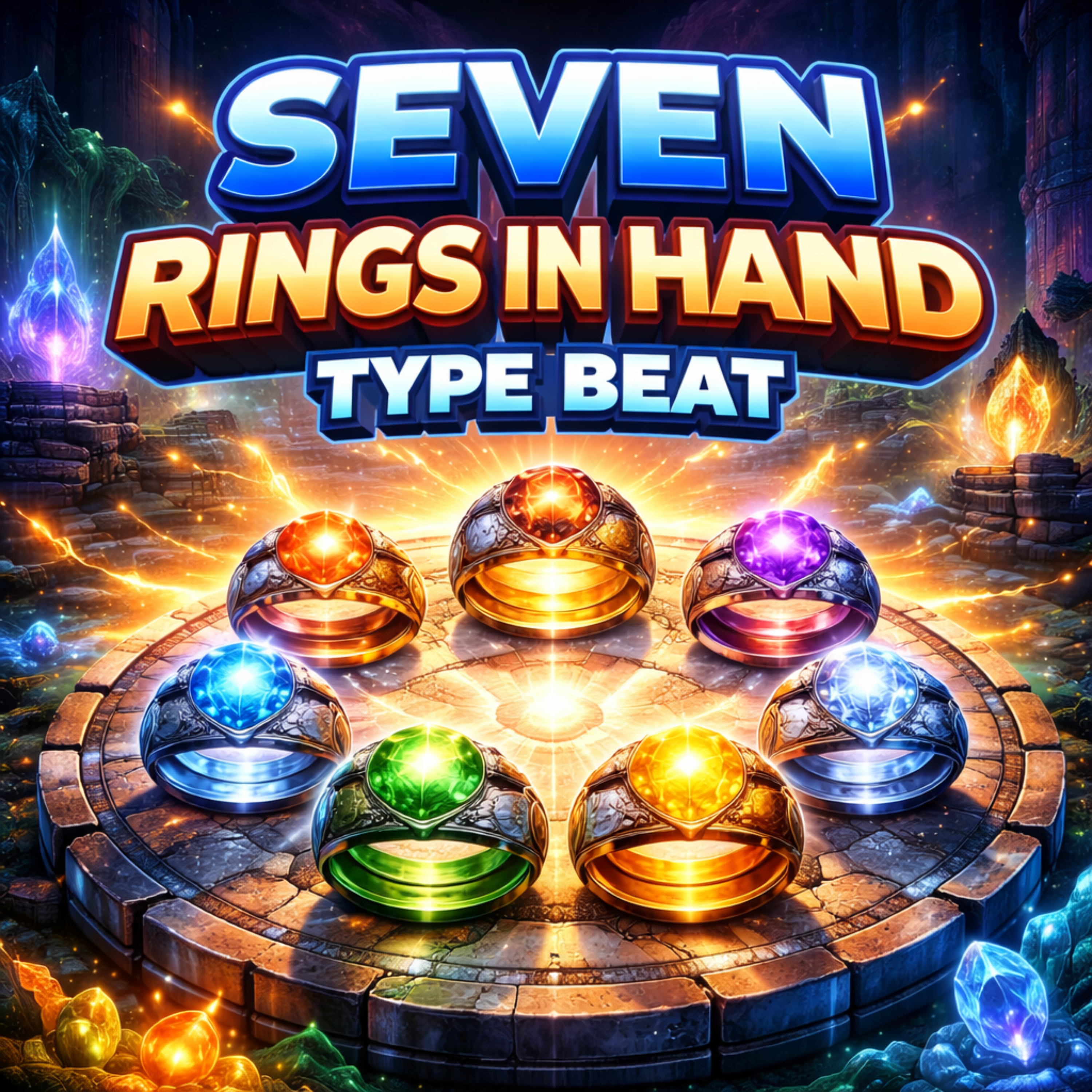 Seven Rings In Hand Type Beat artwork