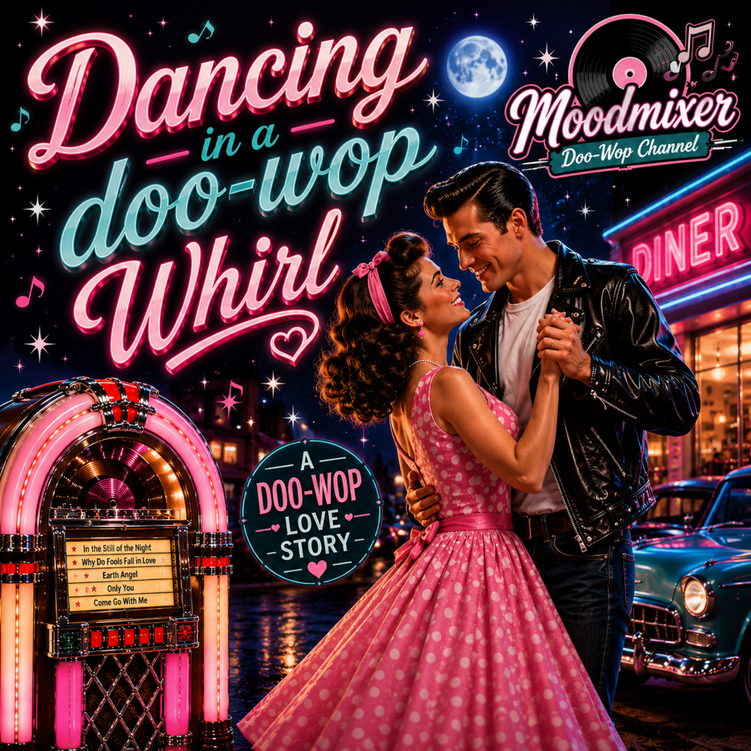 Dancing in a Doo-Wop Whirl by Moodmixer (Ai-doowop) cover art