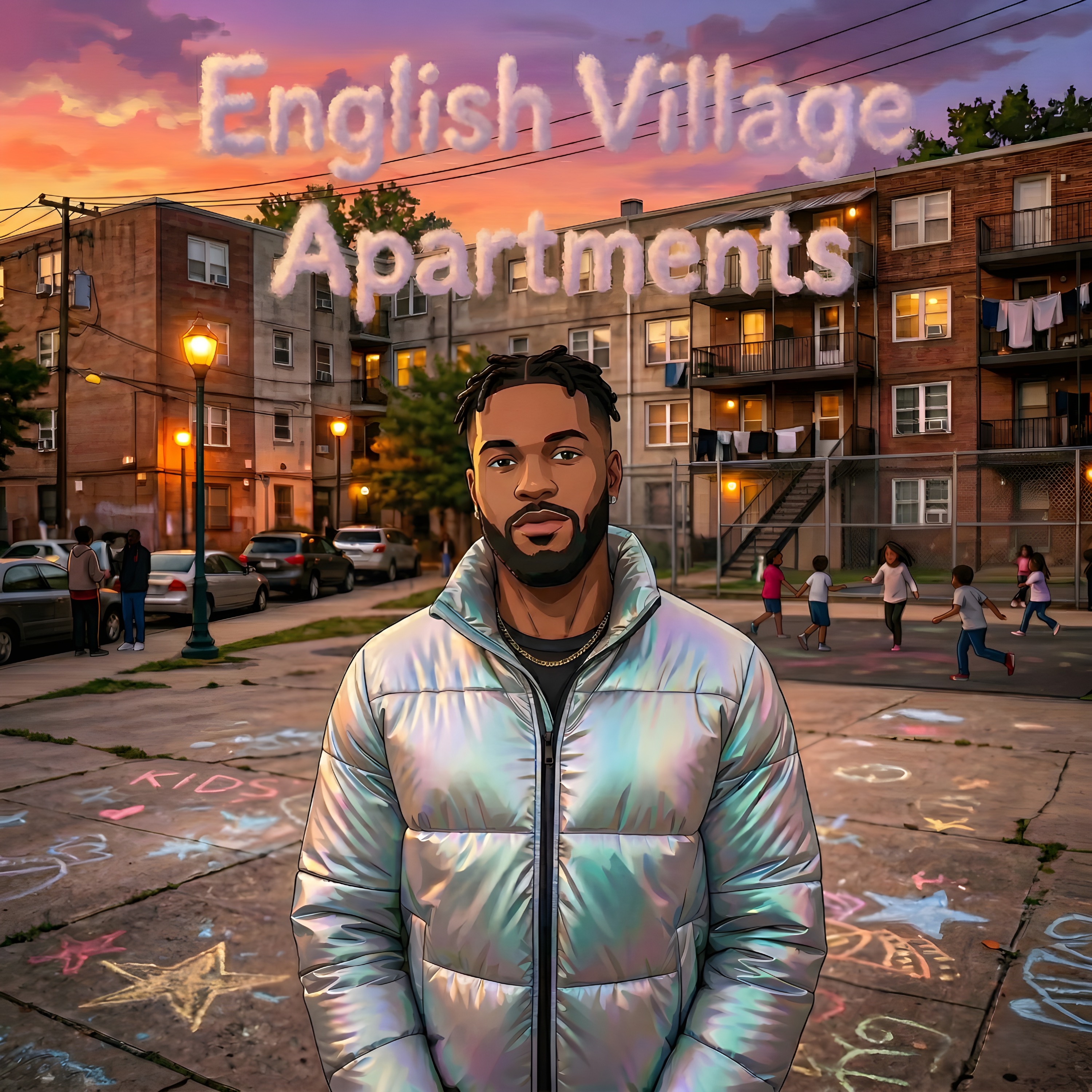 English Village Apartments artwork