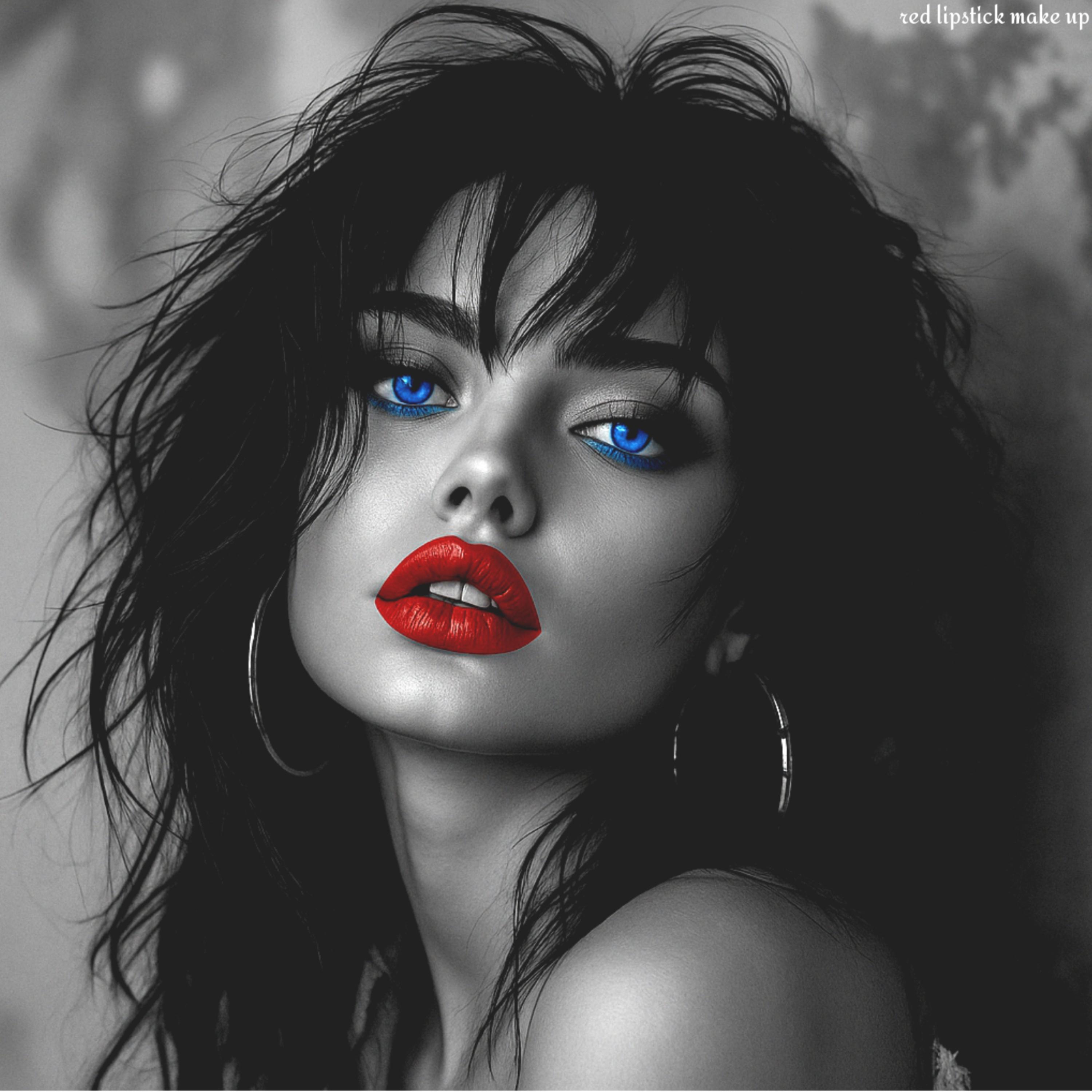 Red lipstick make up artwork