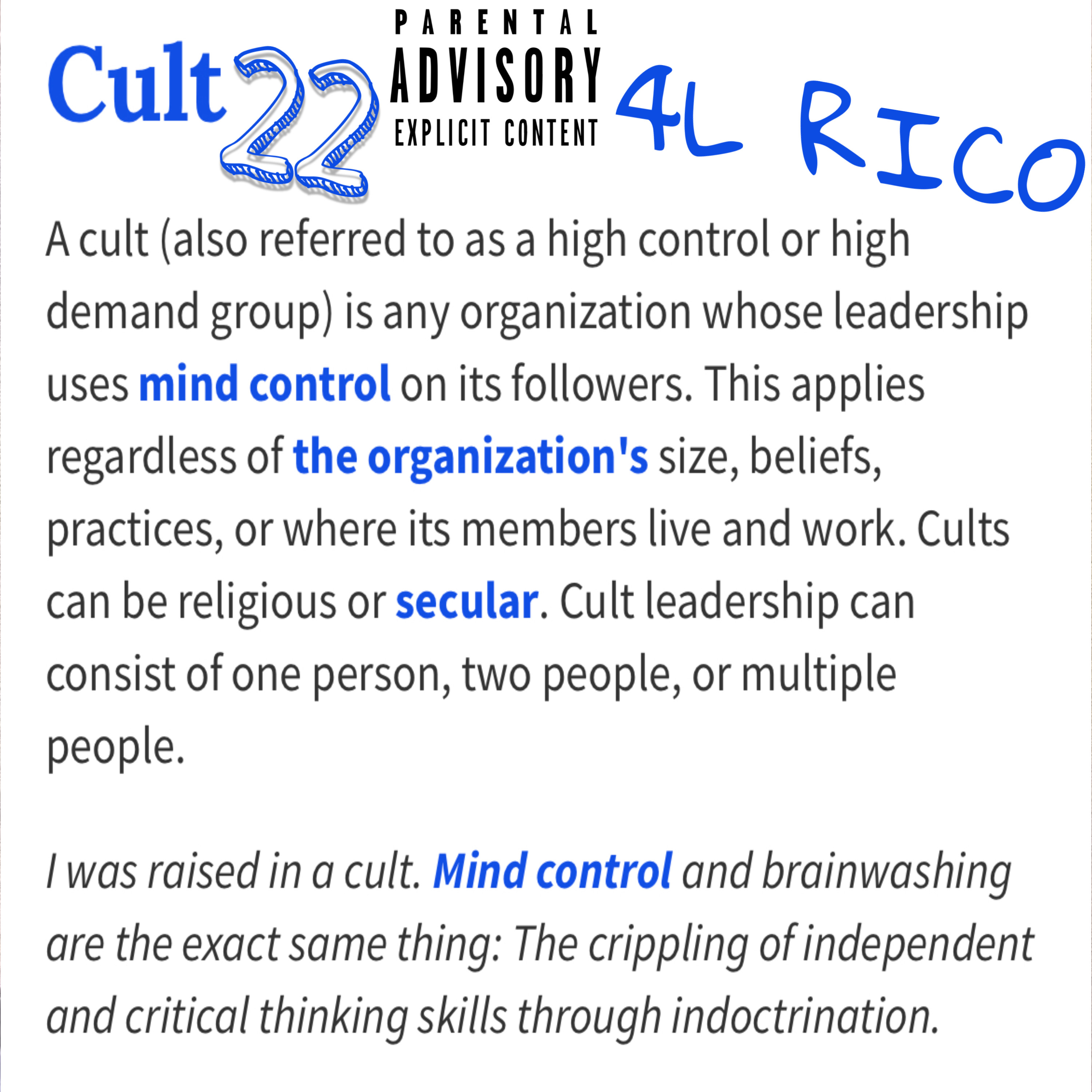 Cult 22 artwork