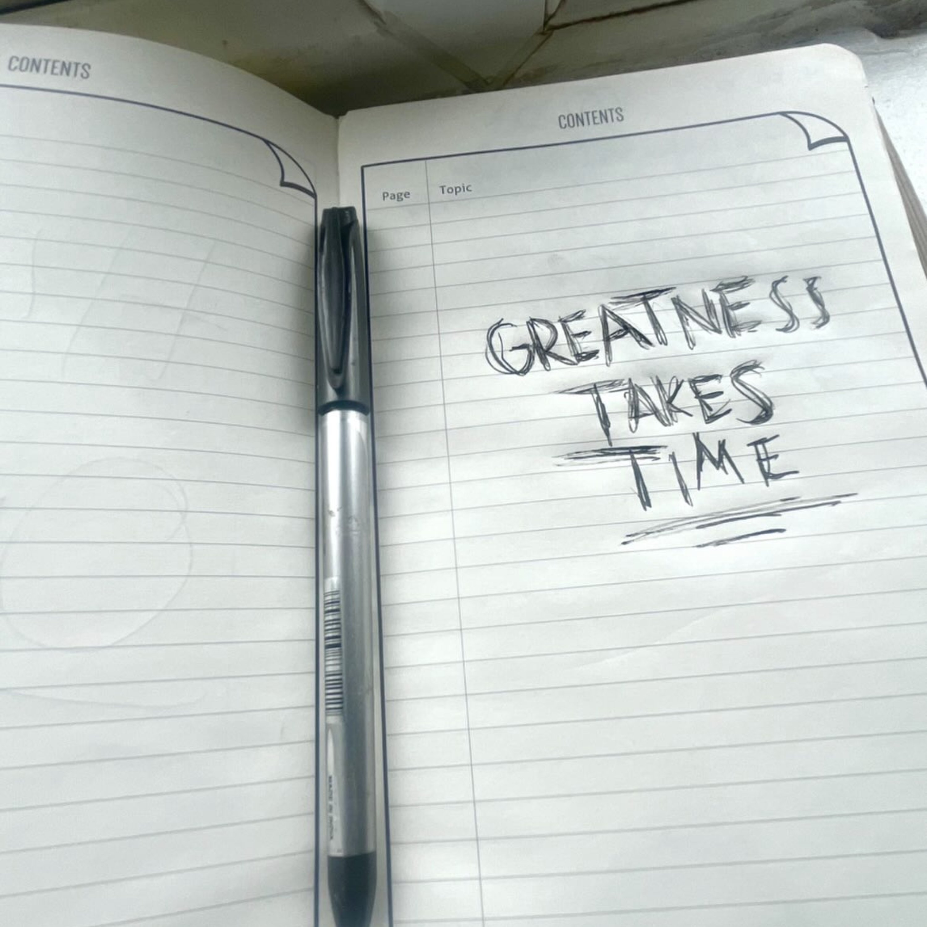 GREATNESS TAKES TIME artwork