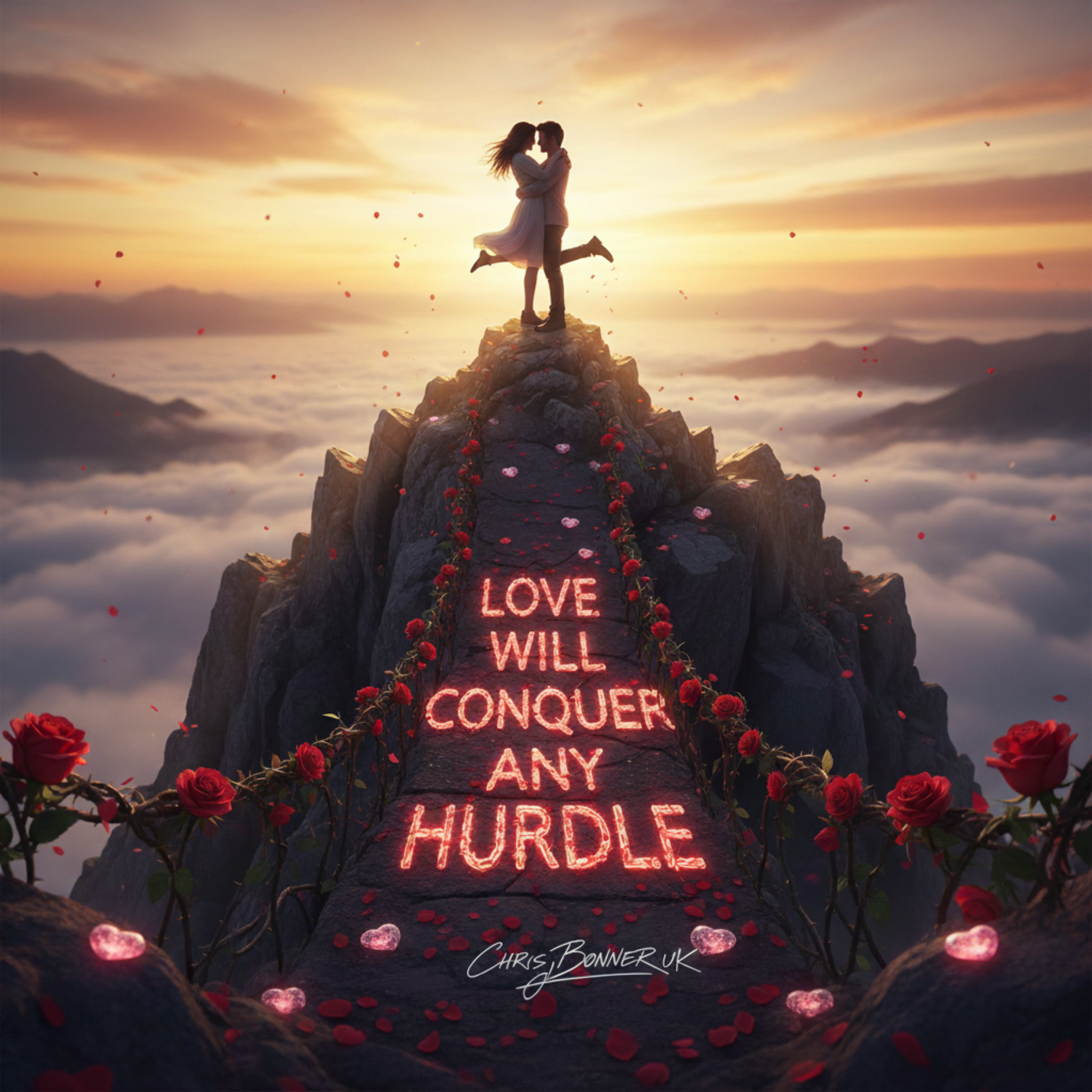 Love Will Conquer Any Hurdle by Chris Bonner UK cover art