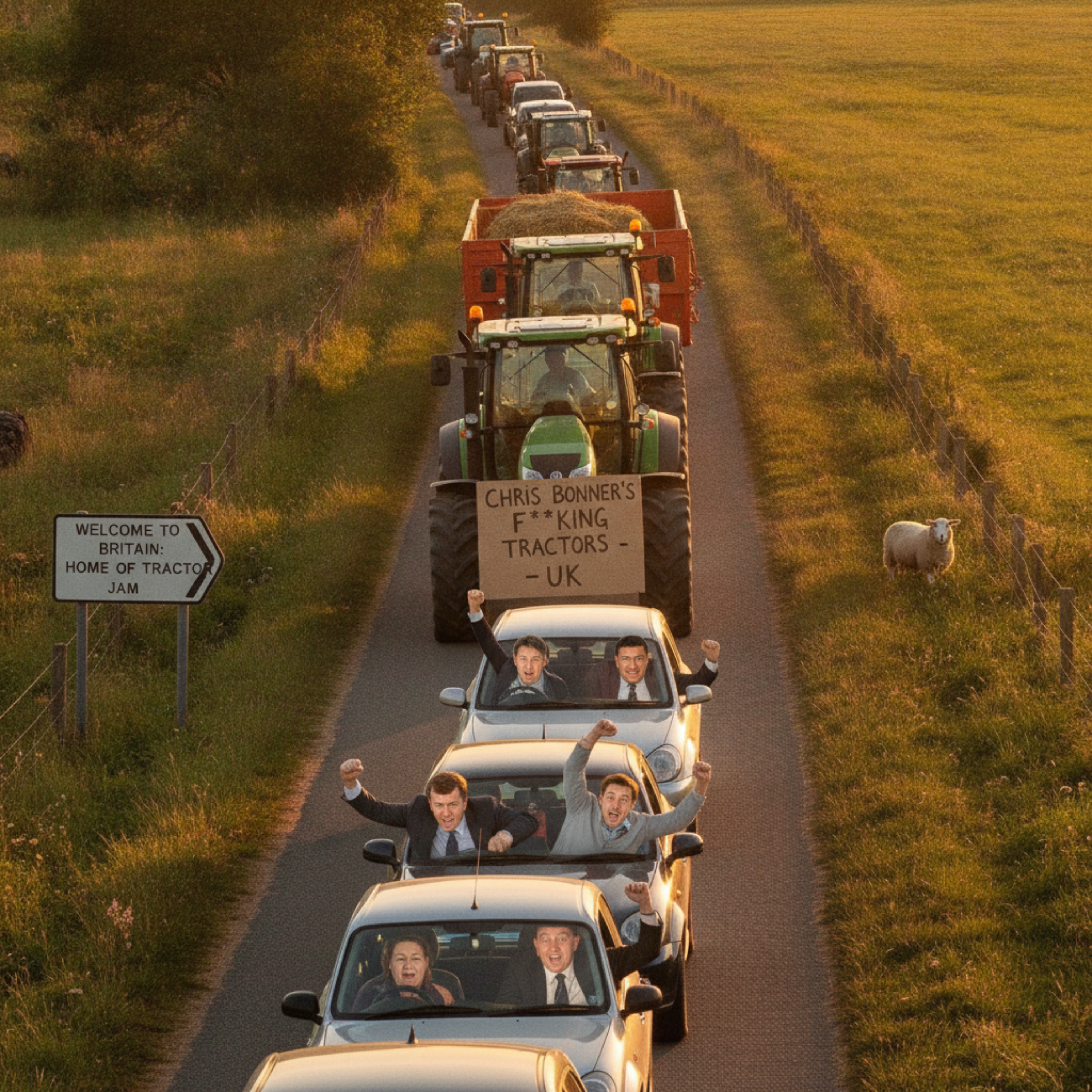 Fucking Tractors on the Road by Chris Bonner UK cover art