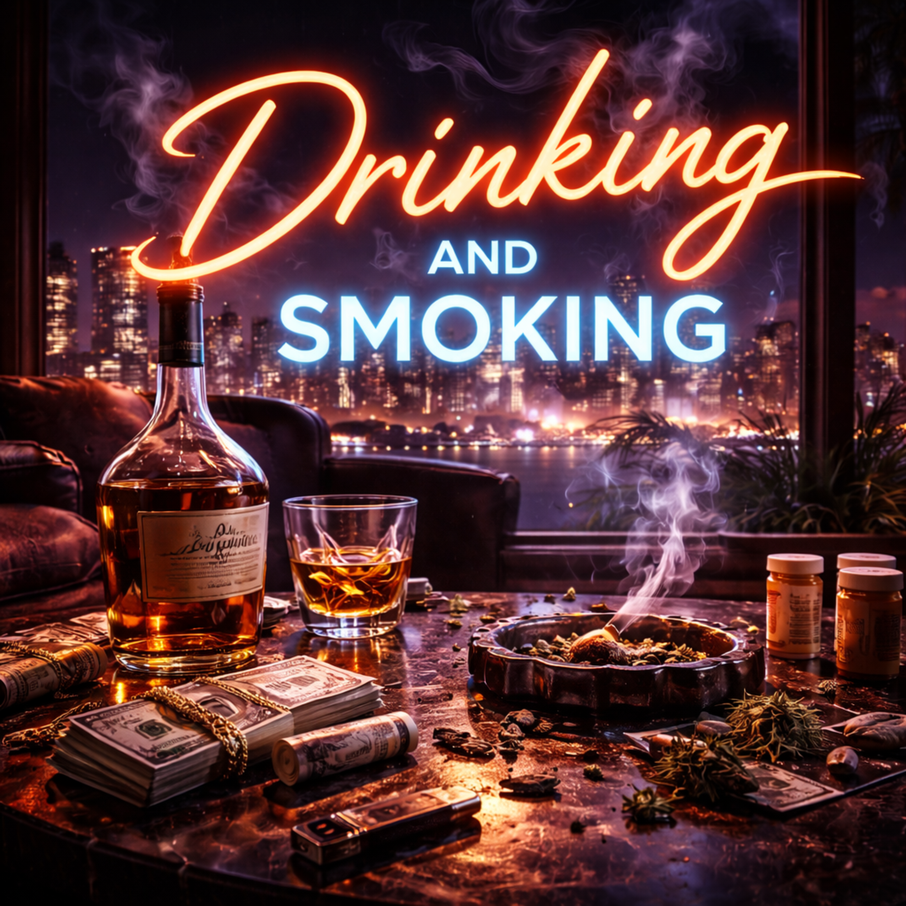 Drinking and smoking artwork