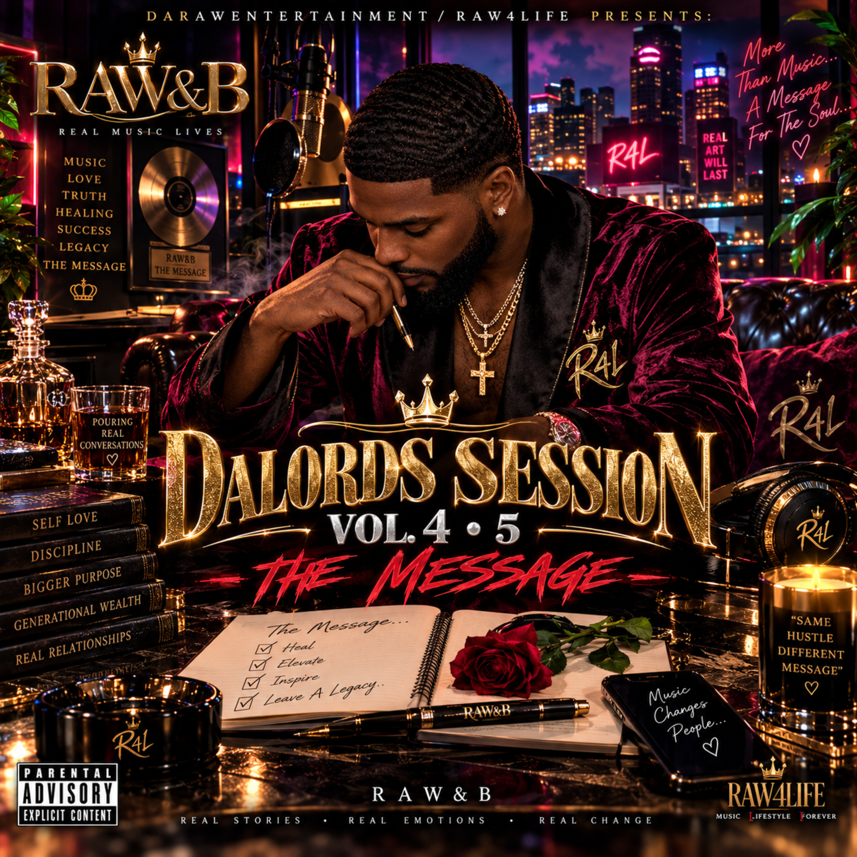 DALORDS SESSION VOL. 4•5 *THE MESSAGE* by RAW4LIFE cover art