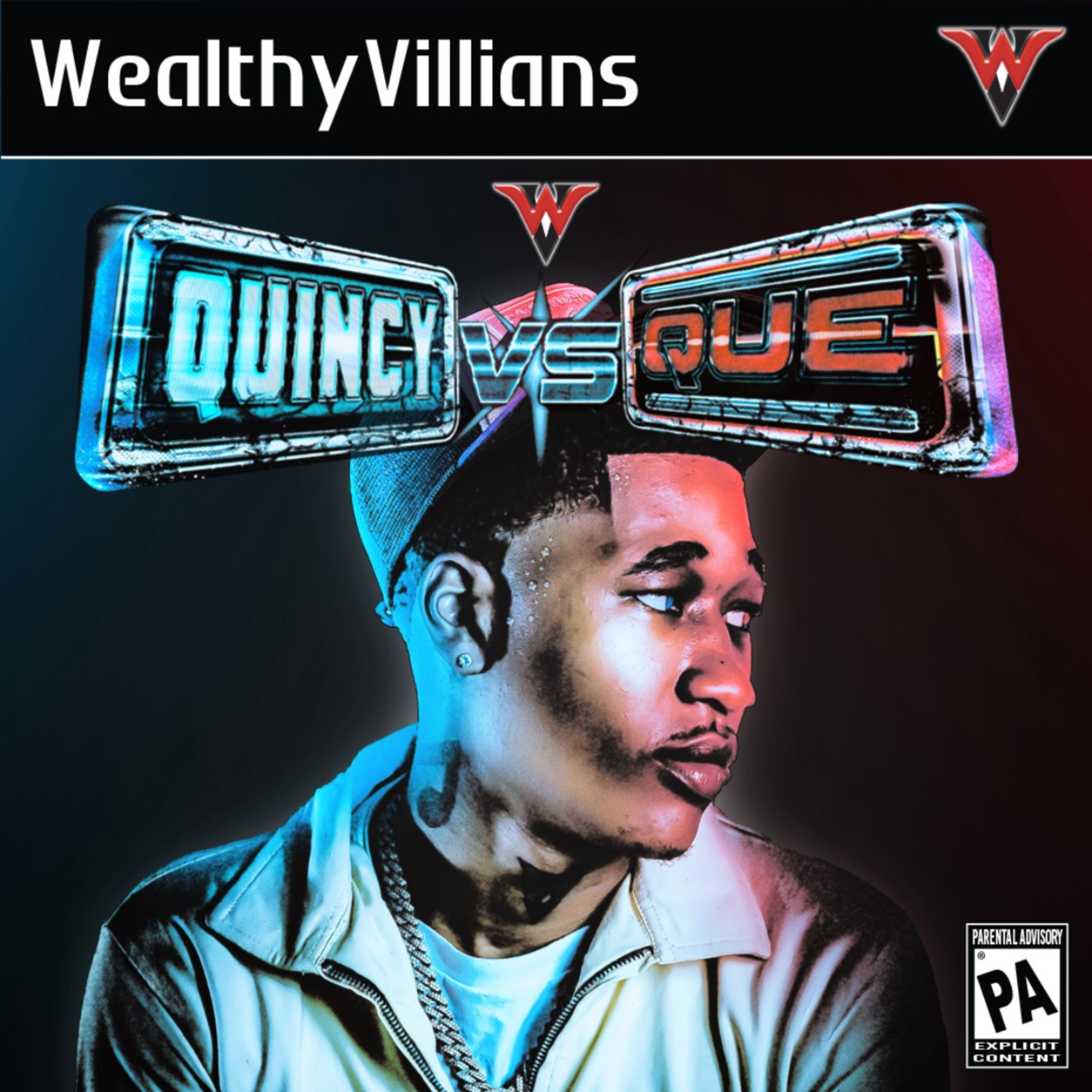 Quincy vs Que artwork