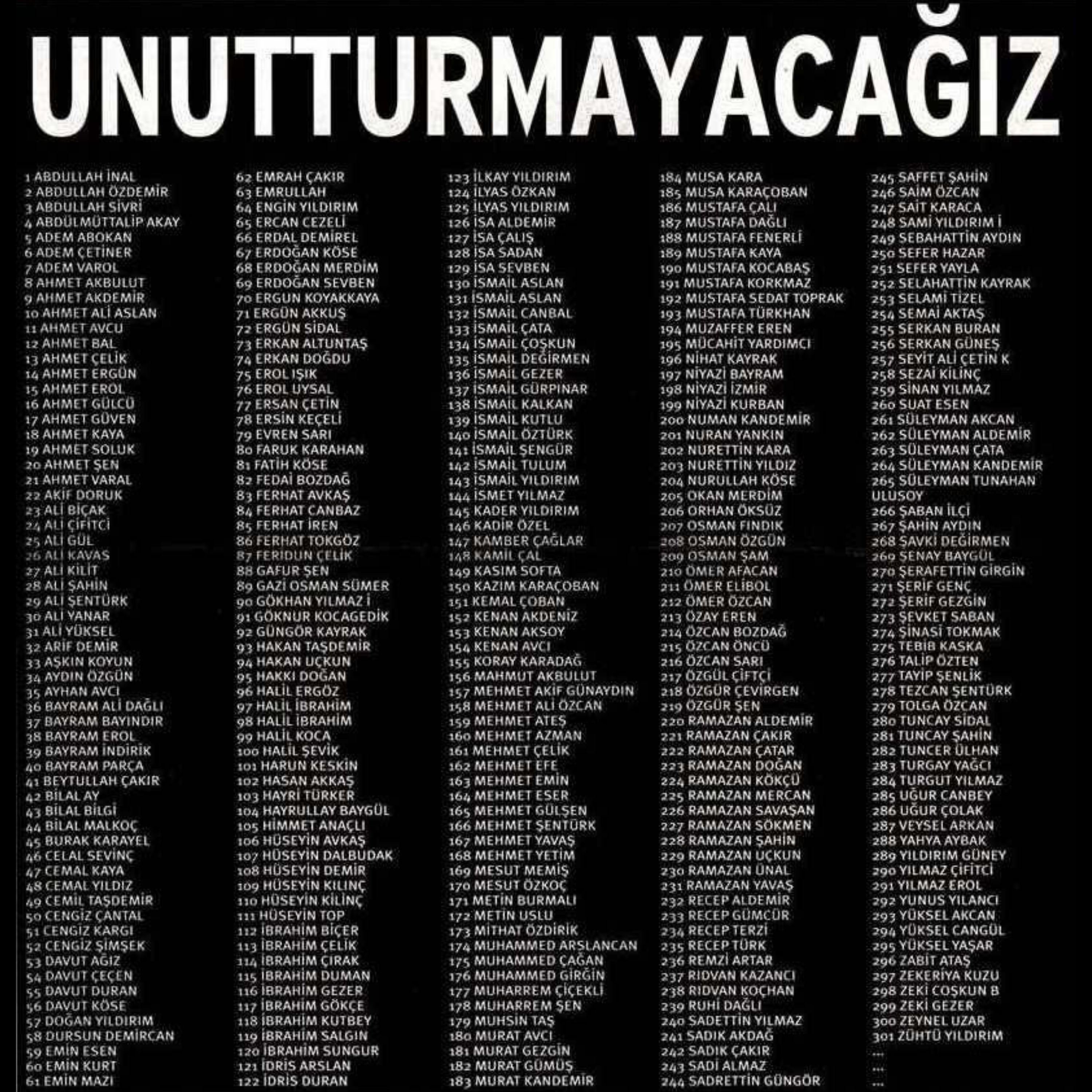 Unutturmayacağız artwork