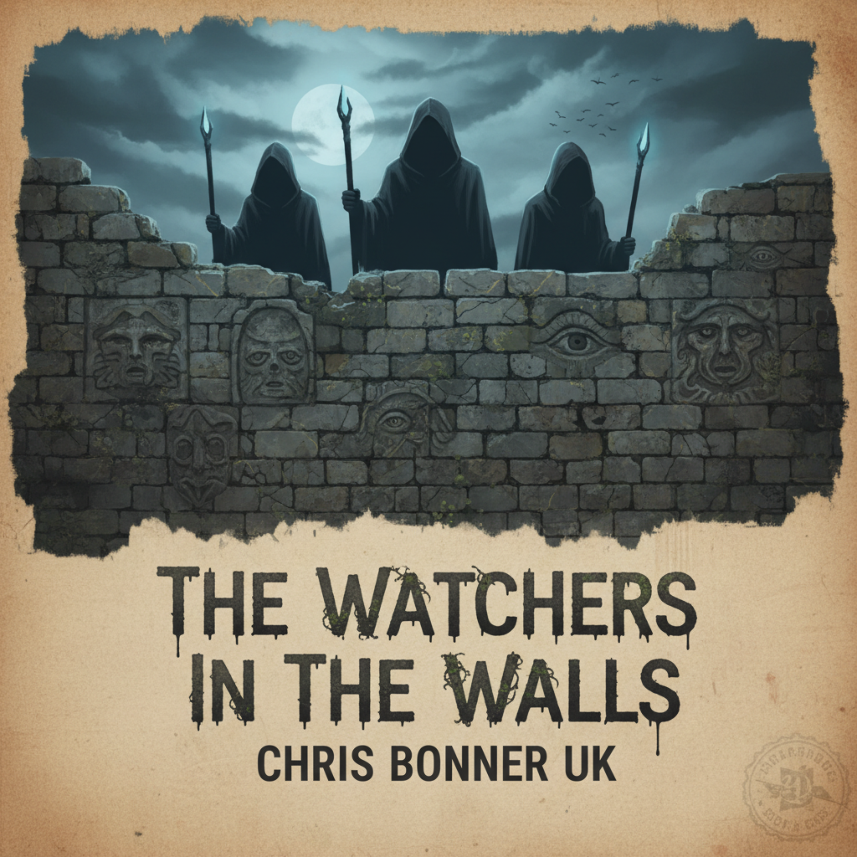 The Watchers in the Walls by Chris Bonner UK cover art