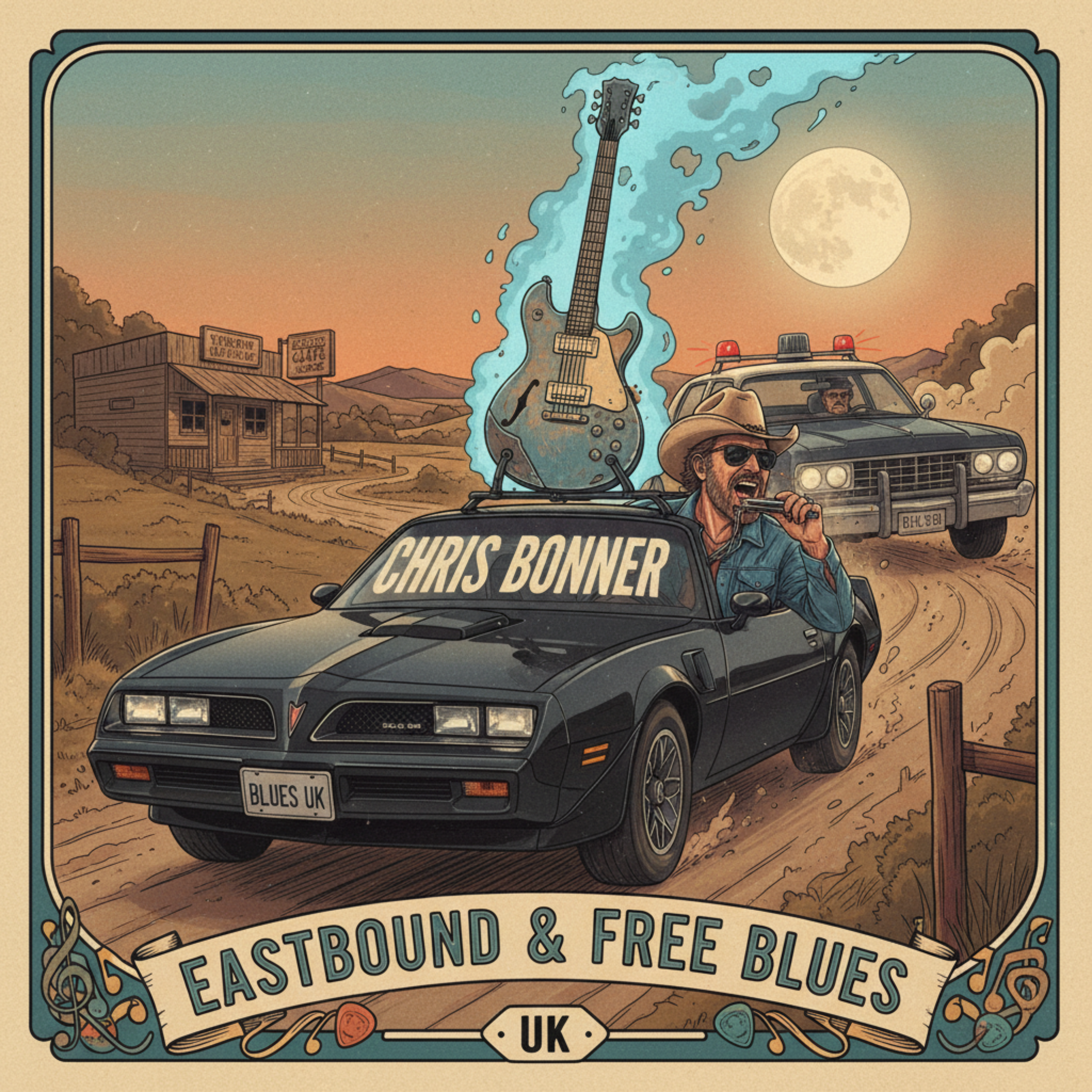 Eastbound & Free Blues by Chris Bonner UK cover art