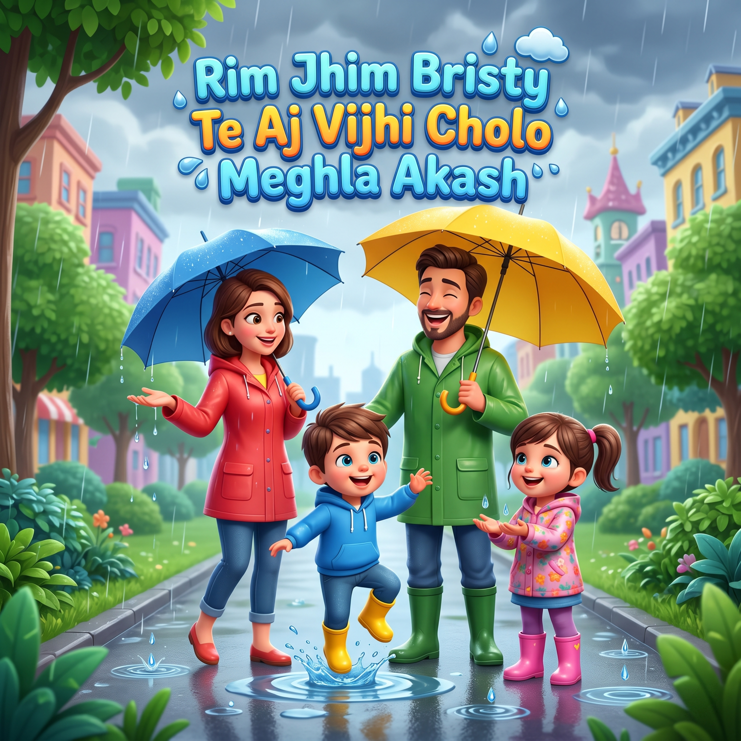 রিম ঝিম বৃষ্টিতে আজ ভিজি চলো মেঘলা আকাশ Rim Jhim Bristy Te Aj Vijhi Cholo Meghla Akash by Mubin TusHar cover art