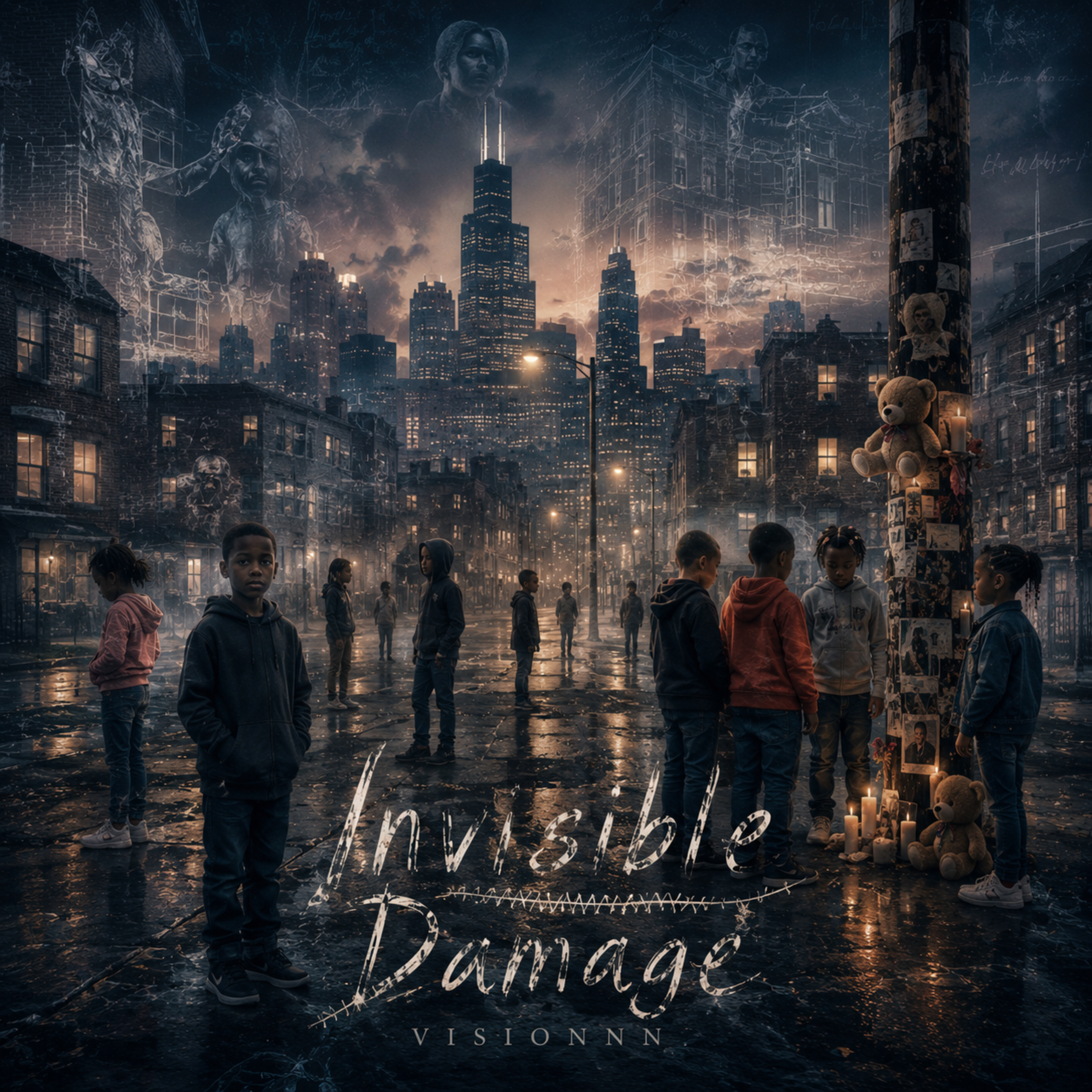 Invisible Damage by Visionn The Rapper cover art