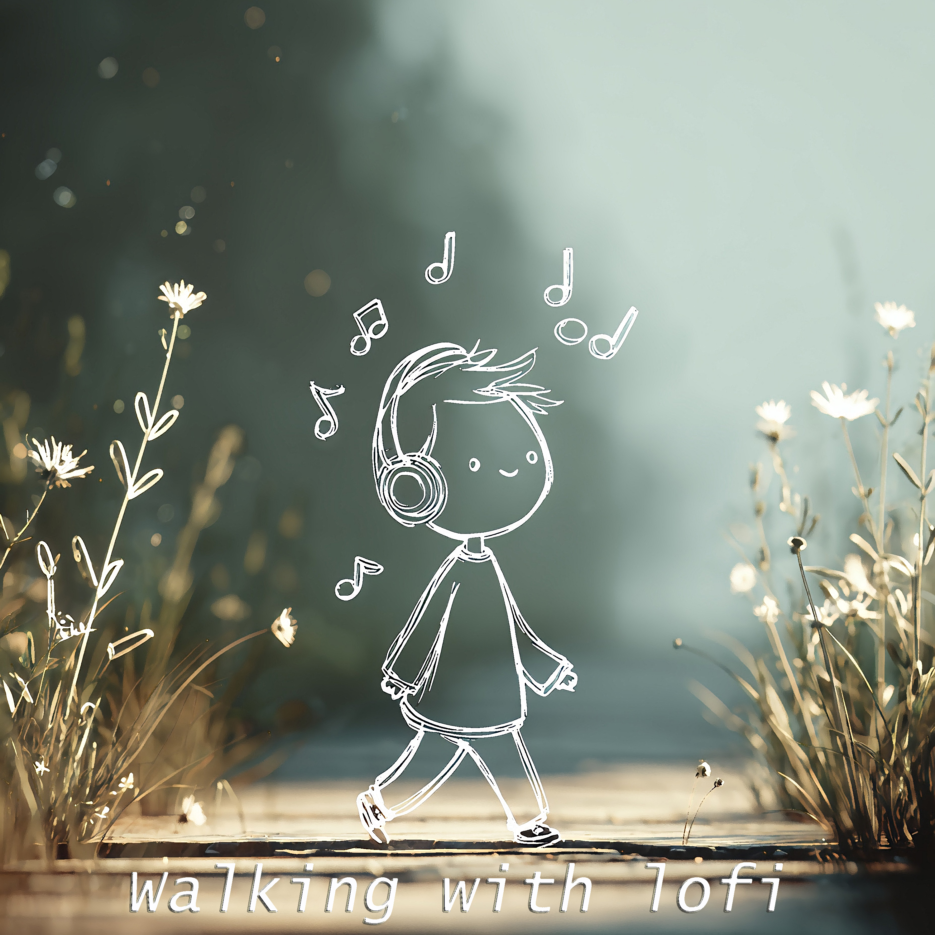 Walking with lofi by Eugenia Lofi cover art