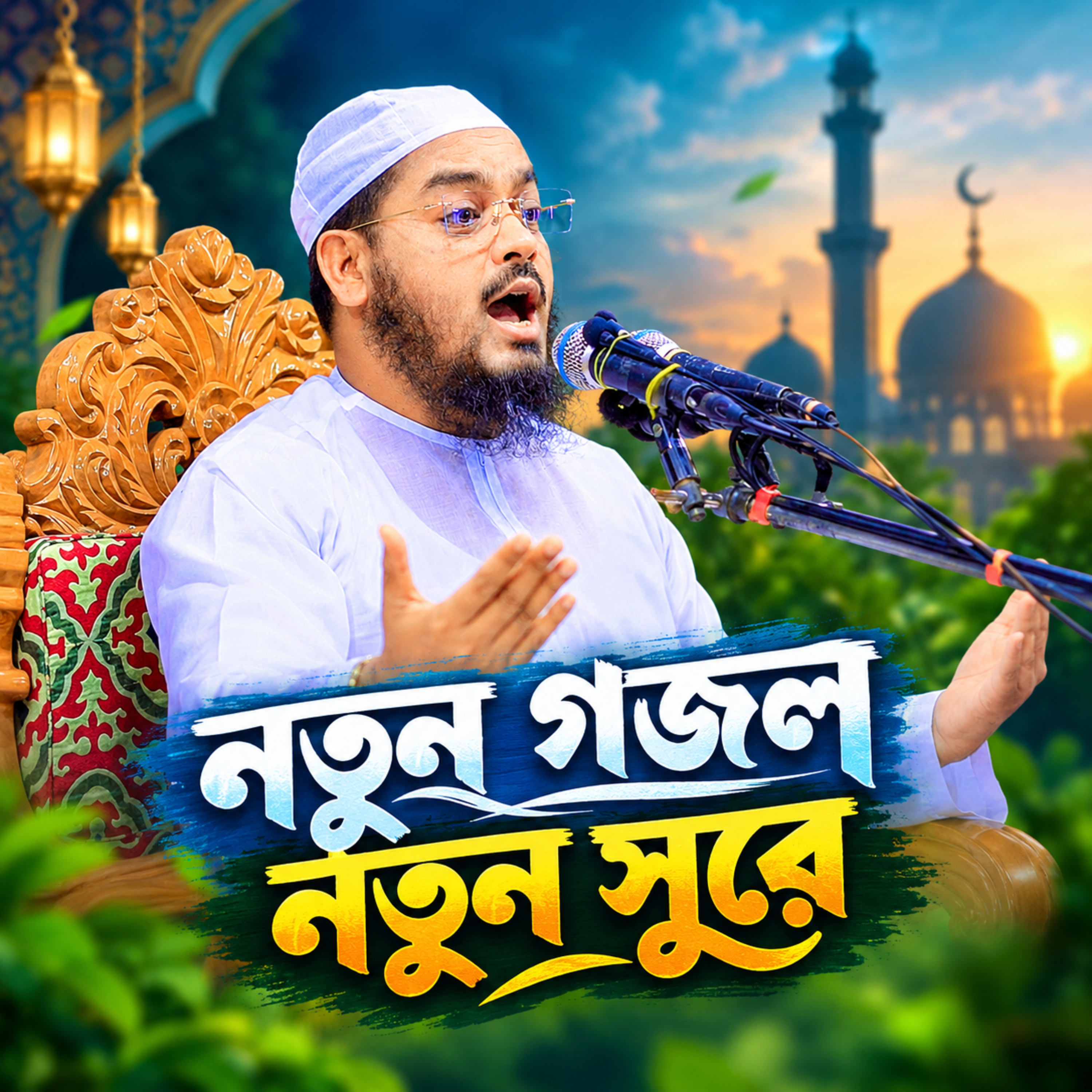 নতুন গজল নতুন সুরে (Bengali Nasheed Reciter at Sunset) by Hafizur Rahman Siddique cover art