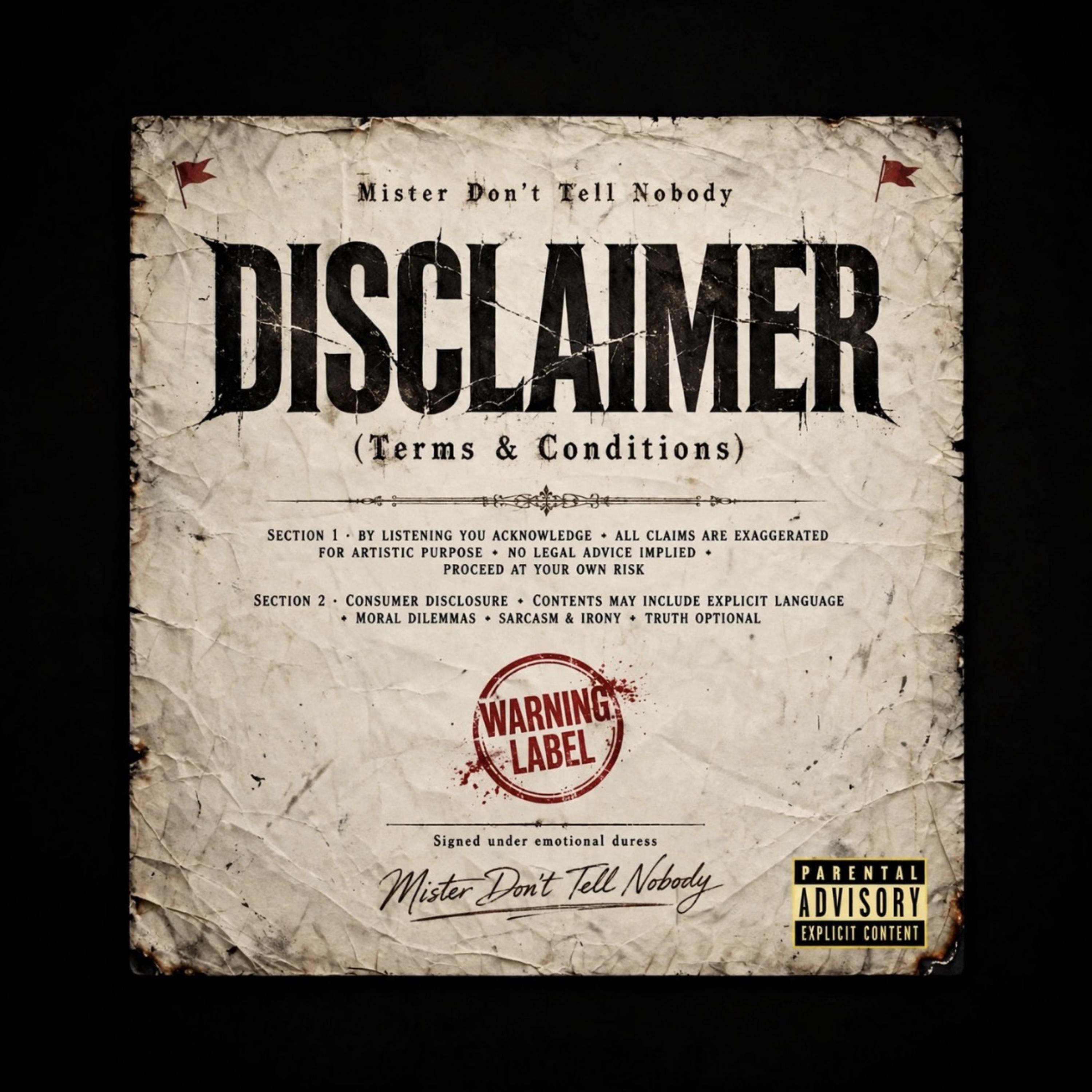 Disclaimer (Terms & Conditions) by Mister Dont Tell nobody cover art