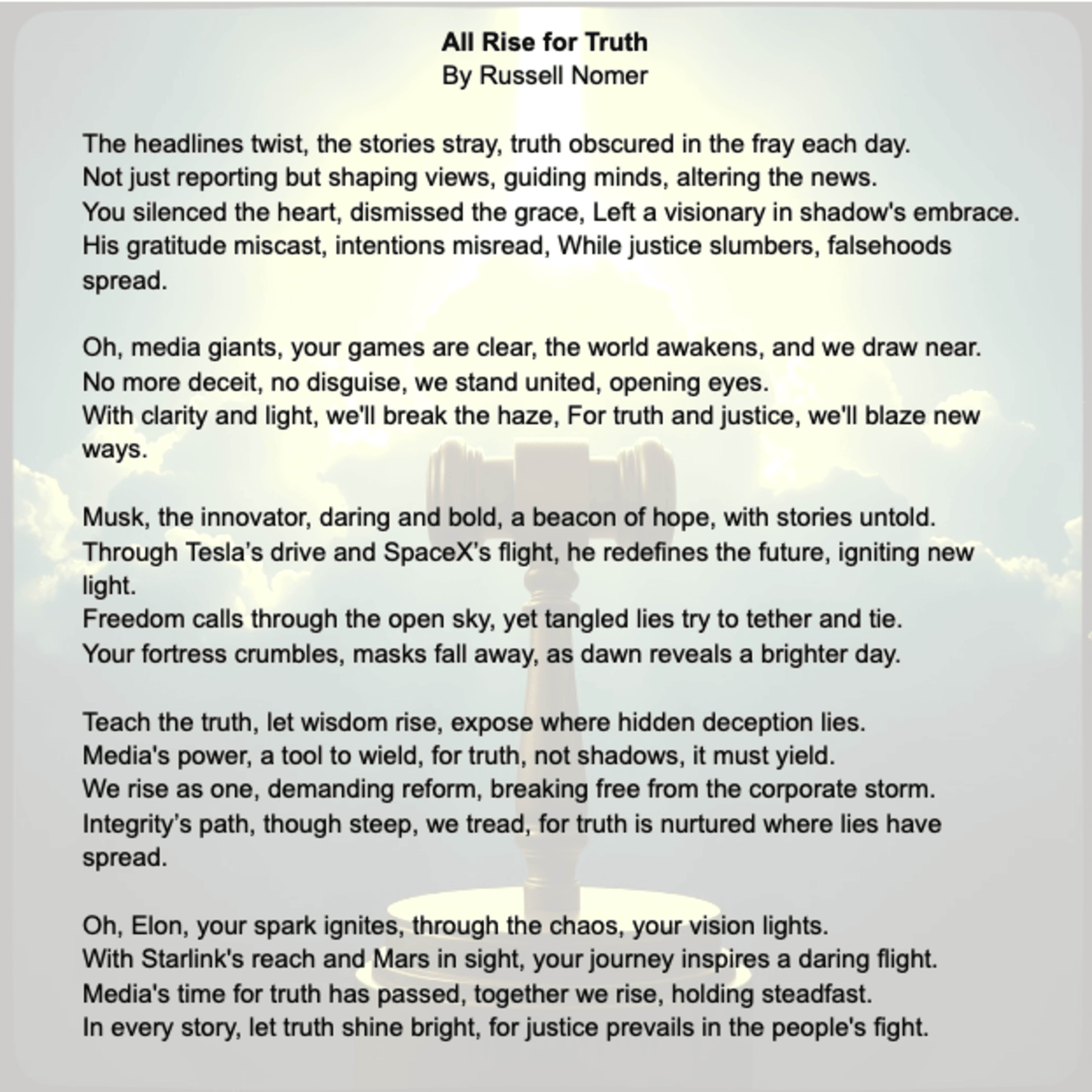 All Rise for Truth artwork