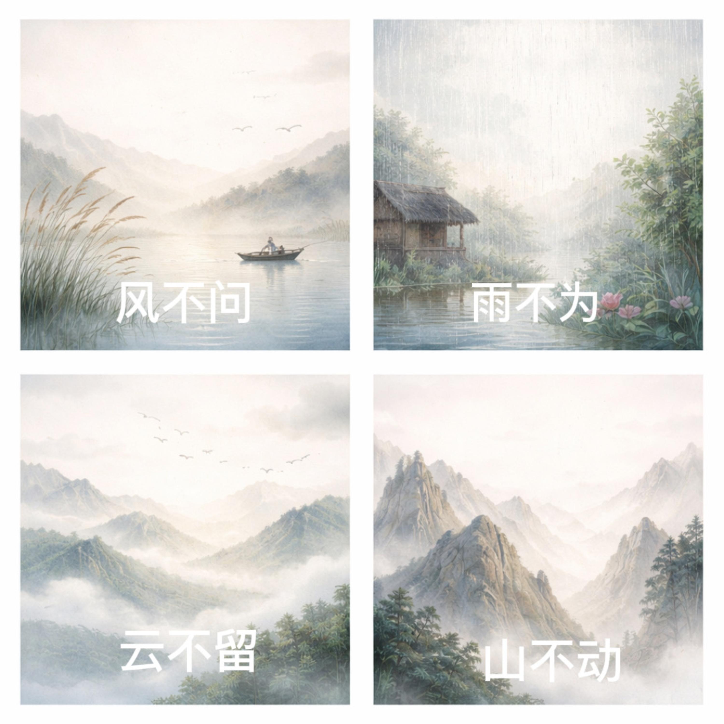 不问·不为·不留·不动 artwork