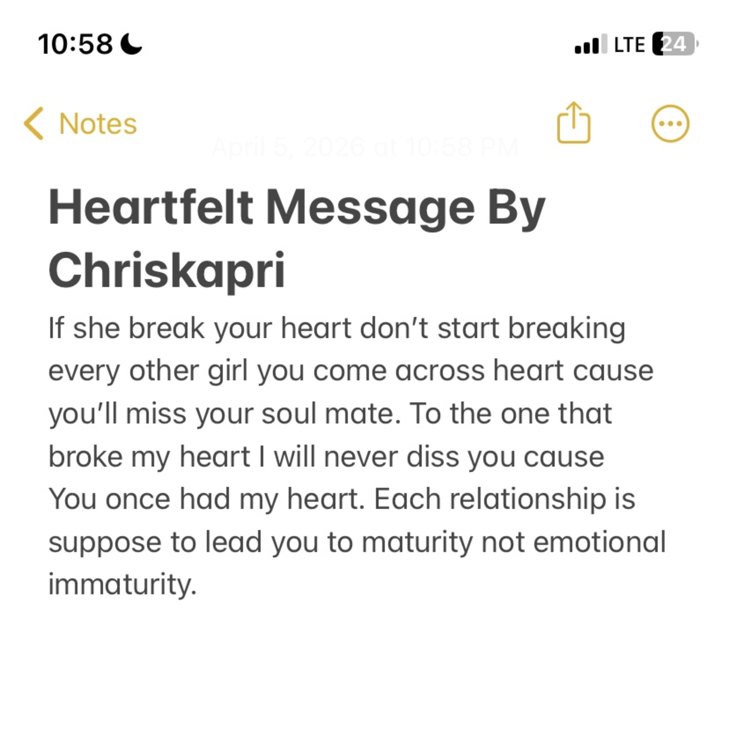 Heartfelt Message artwork