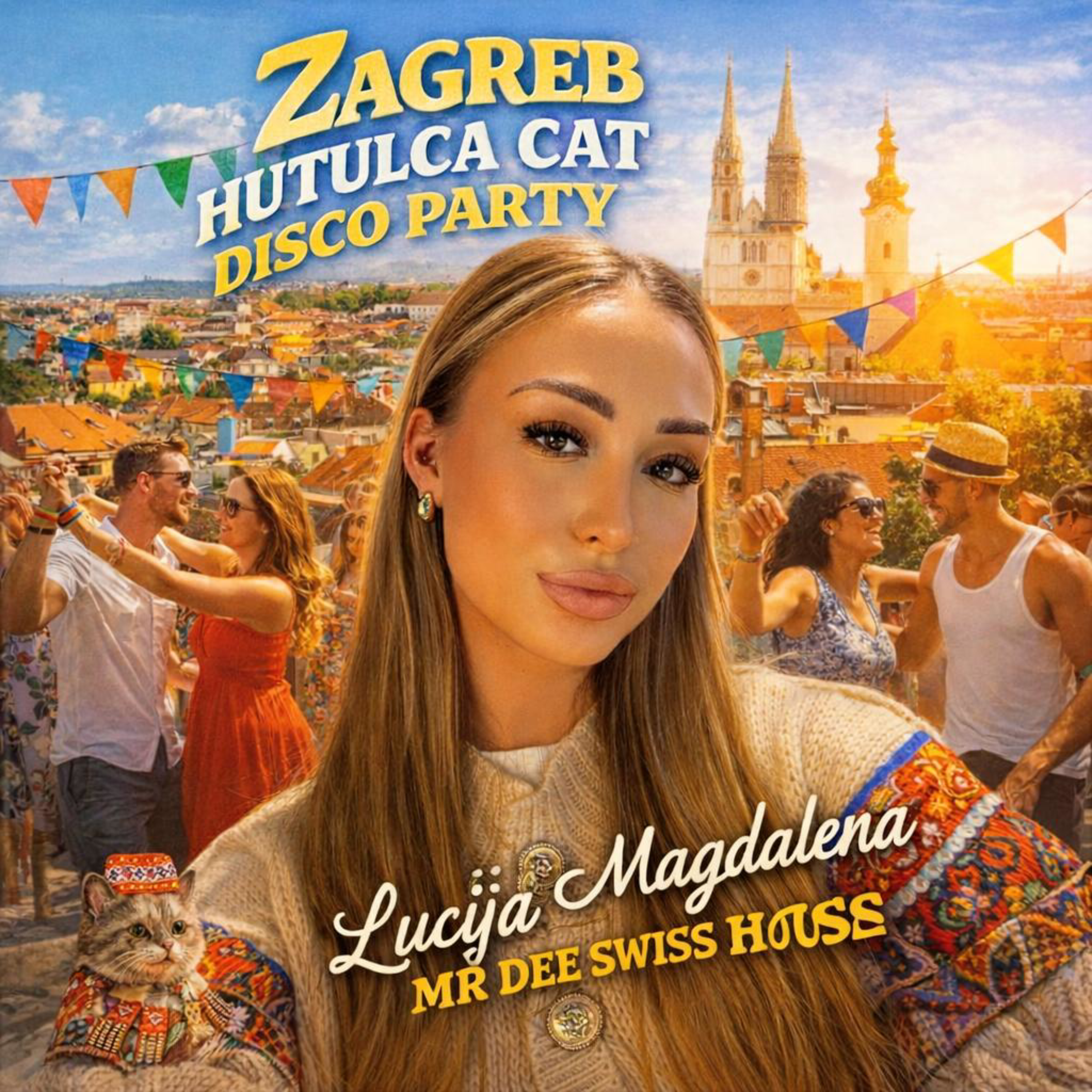 Zagreb Hutulca Cat Disco Party artwork