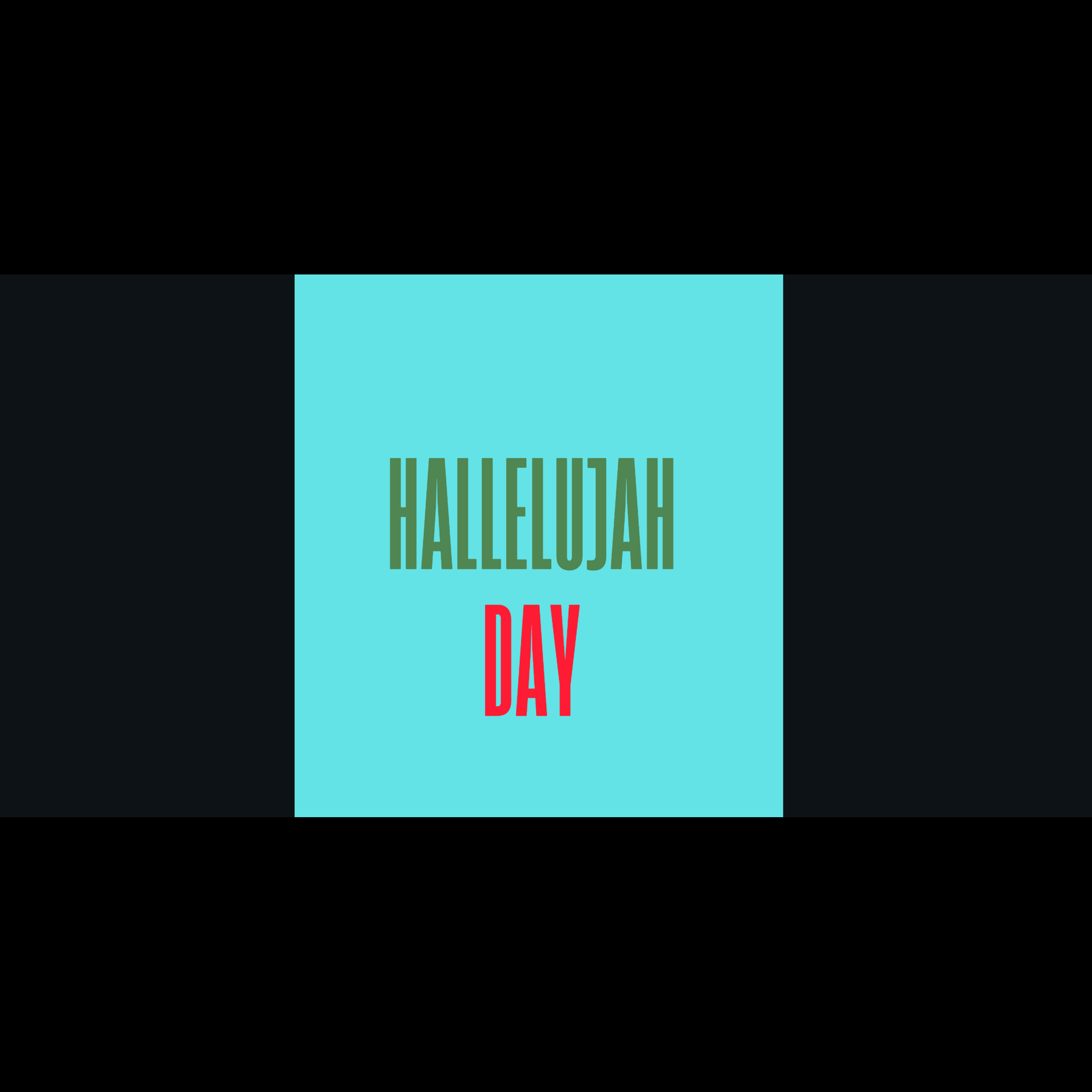 Hallelujah Day artwork