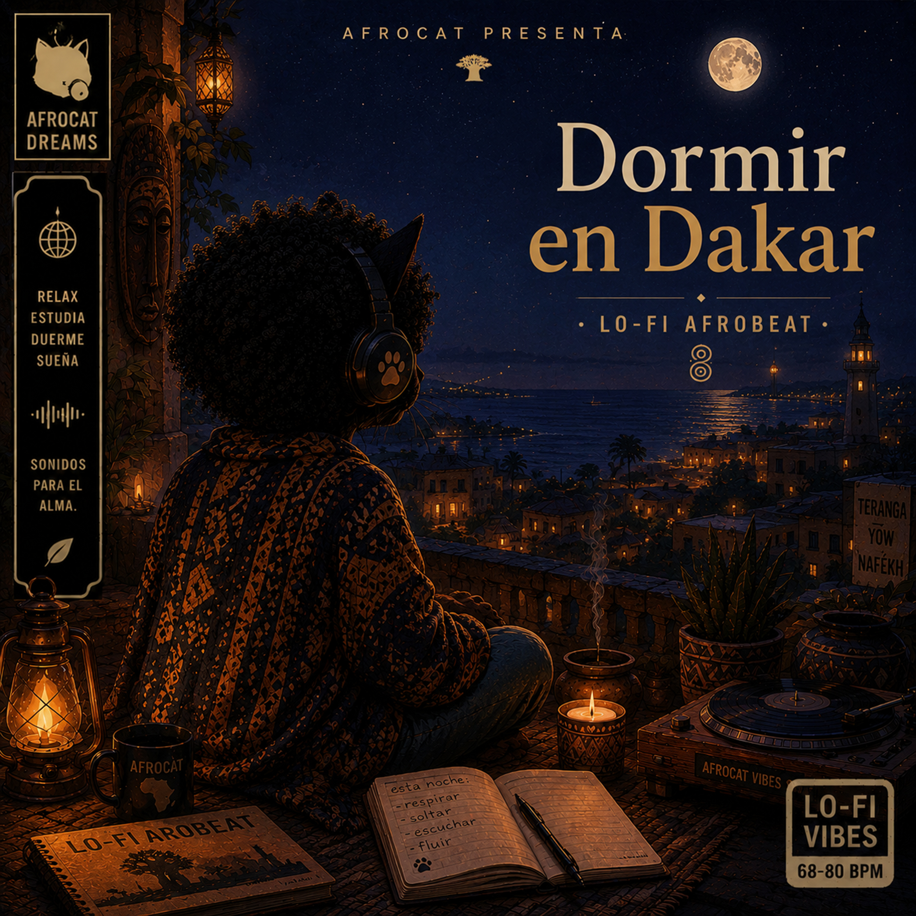 Noche relajada en Dakar by AFROCAT cover art