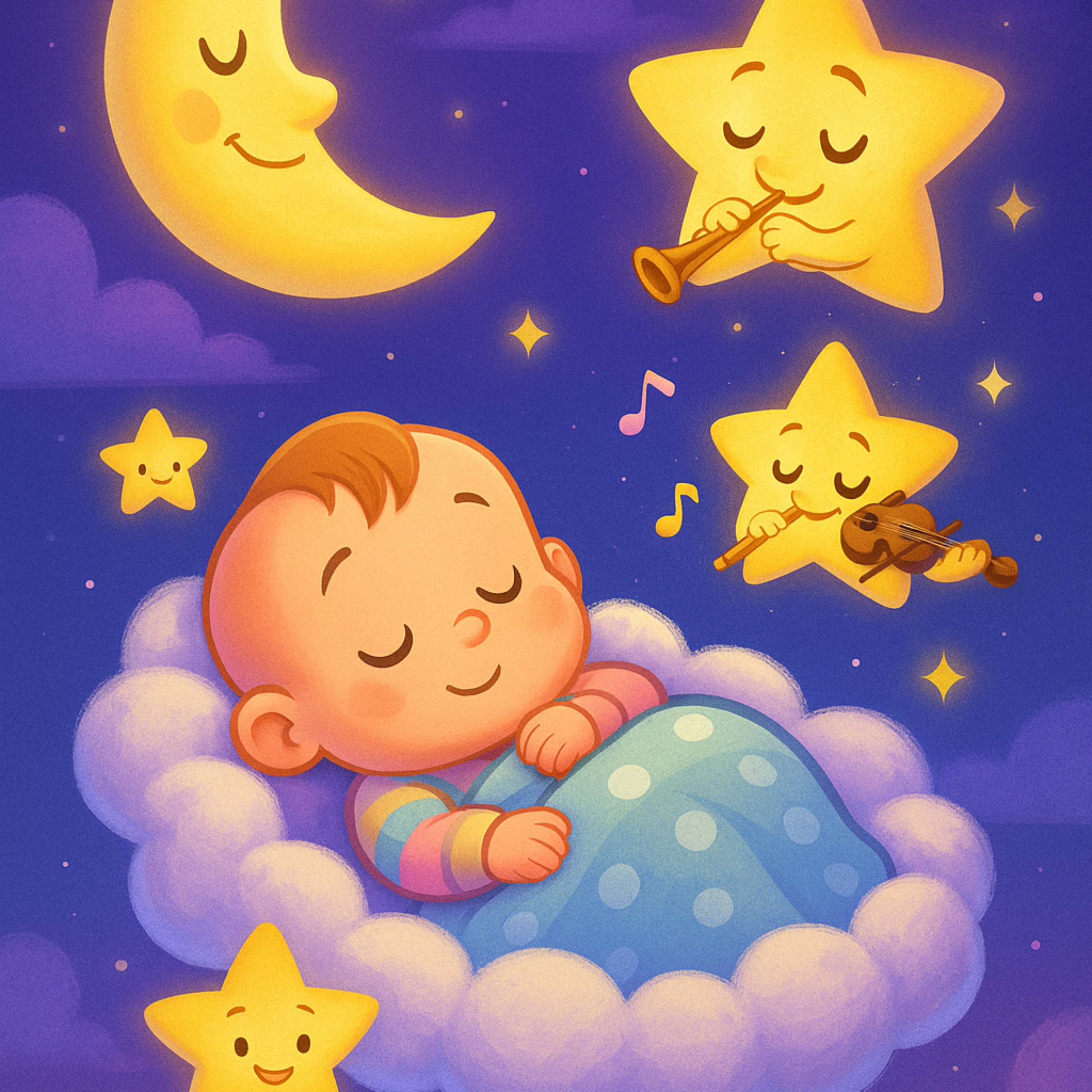 Sueños Dorados Infantiles con Música Relajante Suave artwork