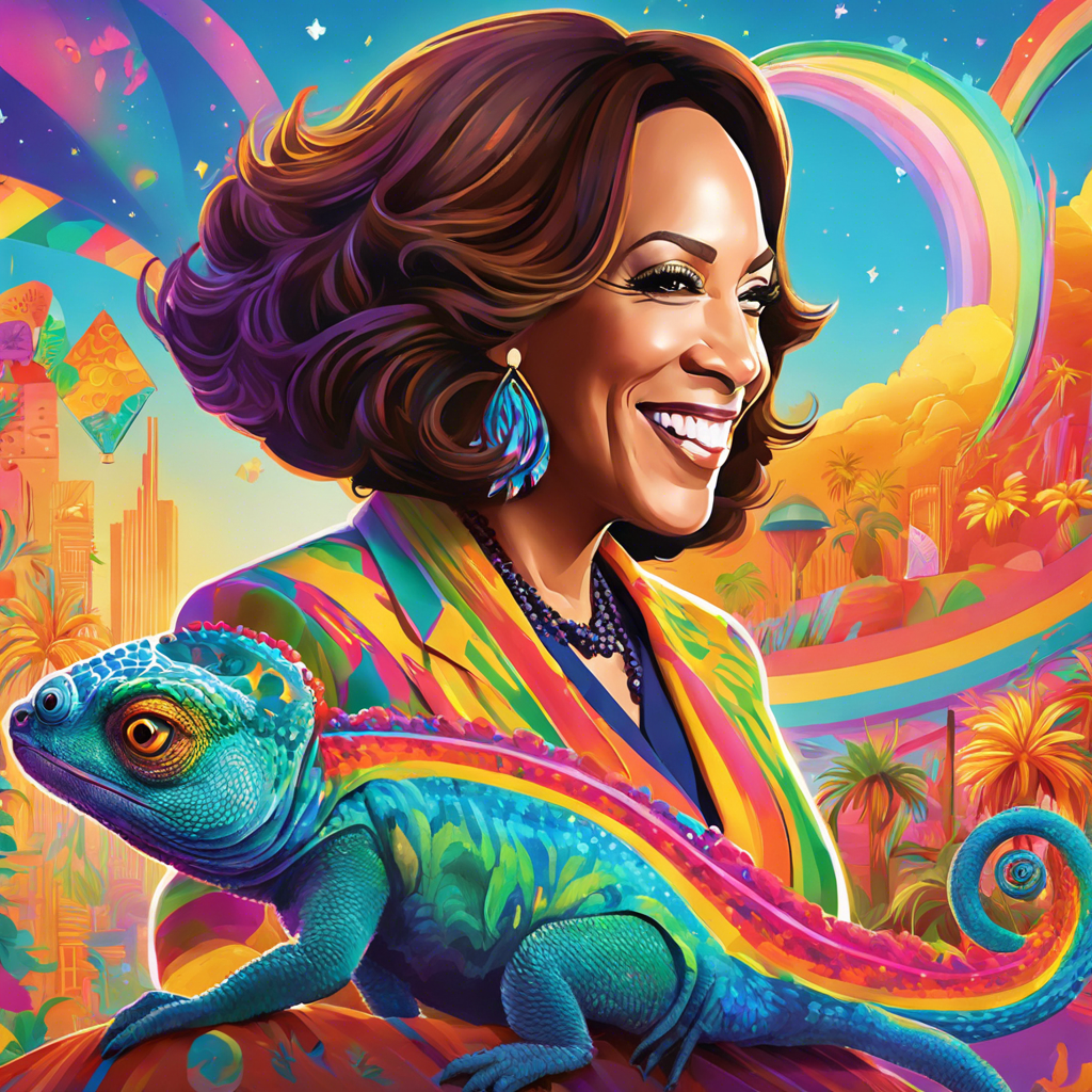 Kamala Chameleon artwork