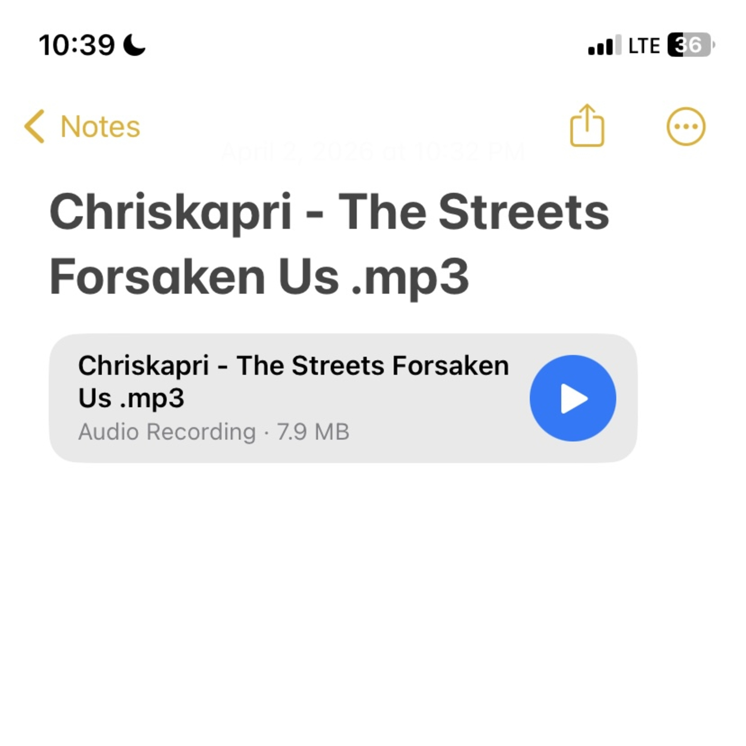 The Streets Forsaken Us artwork