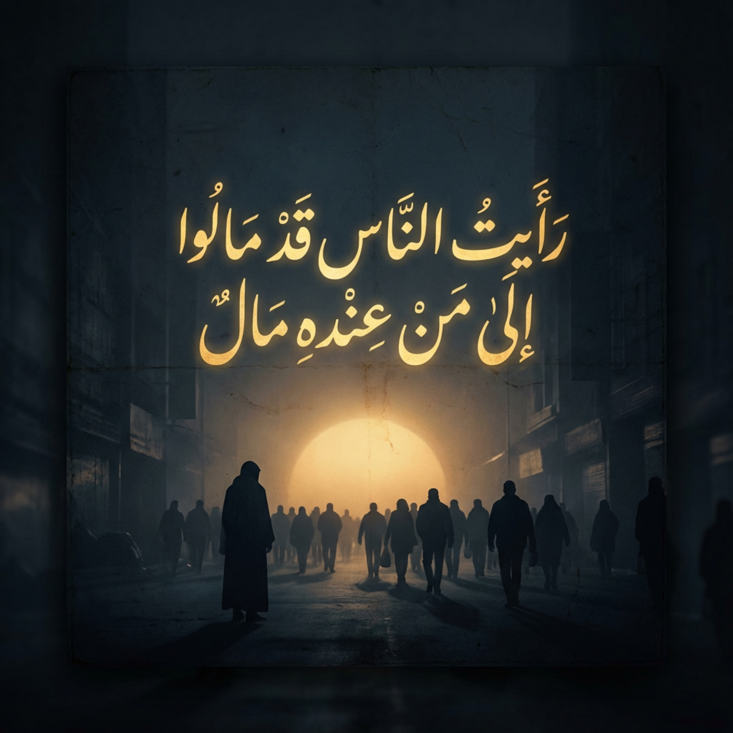 رايت الناس قد مالوا الى من عنده مال artwork