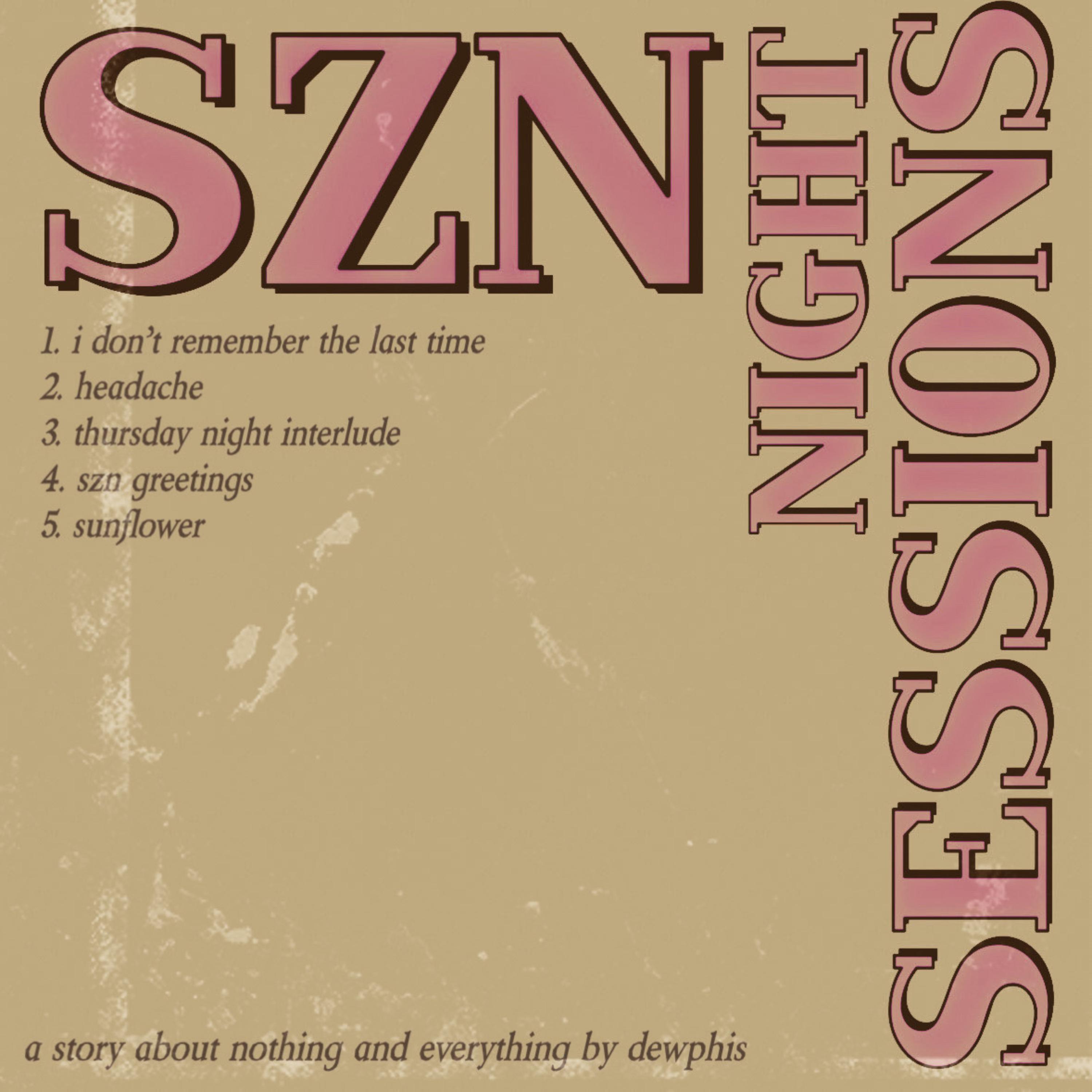 SZN NIGHT SESSIONS artwork