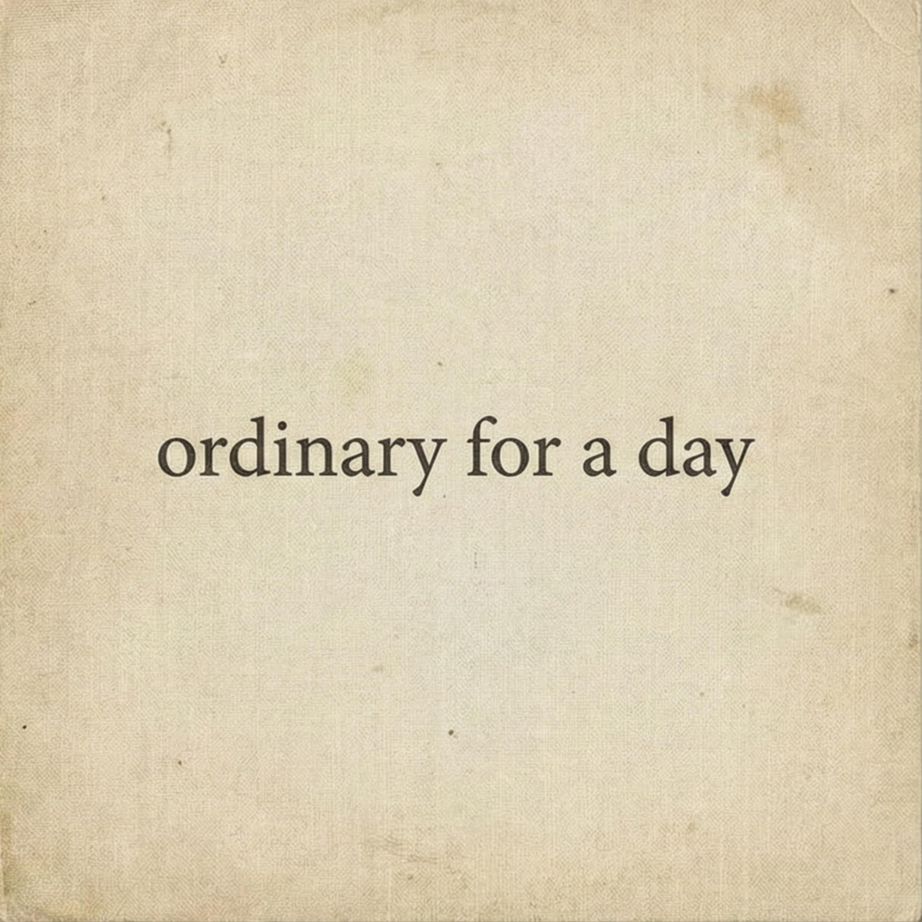 ordinary for a day artwork